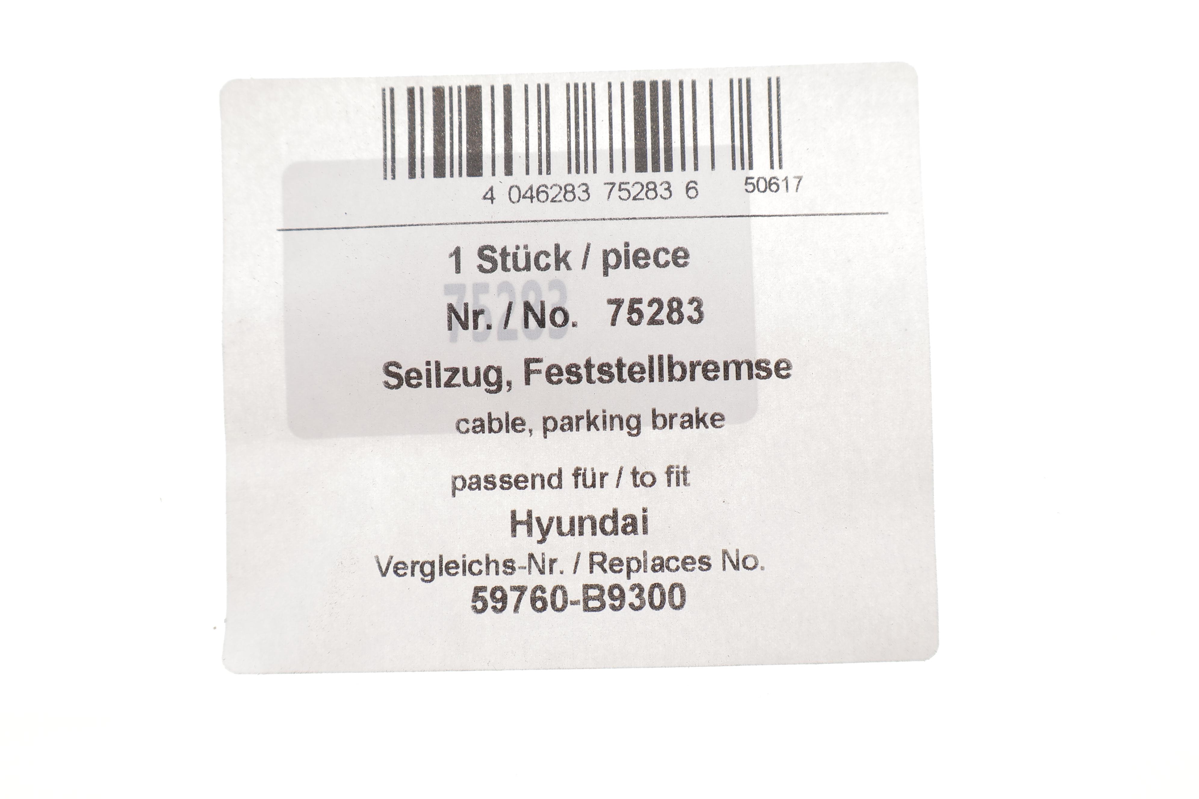 Трос ручника (задний) (L) Hyundai i10 1.0/1.2 13-19