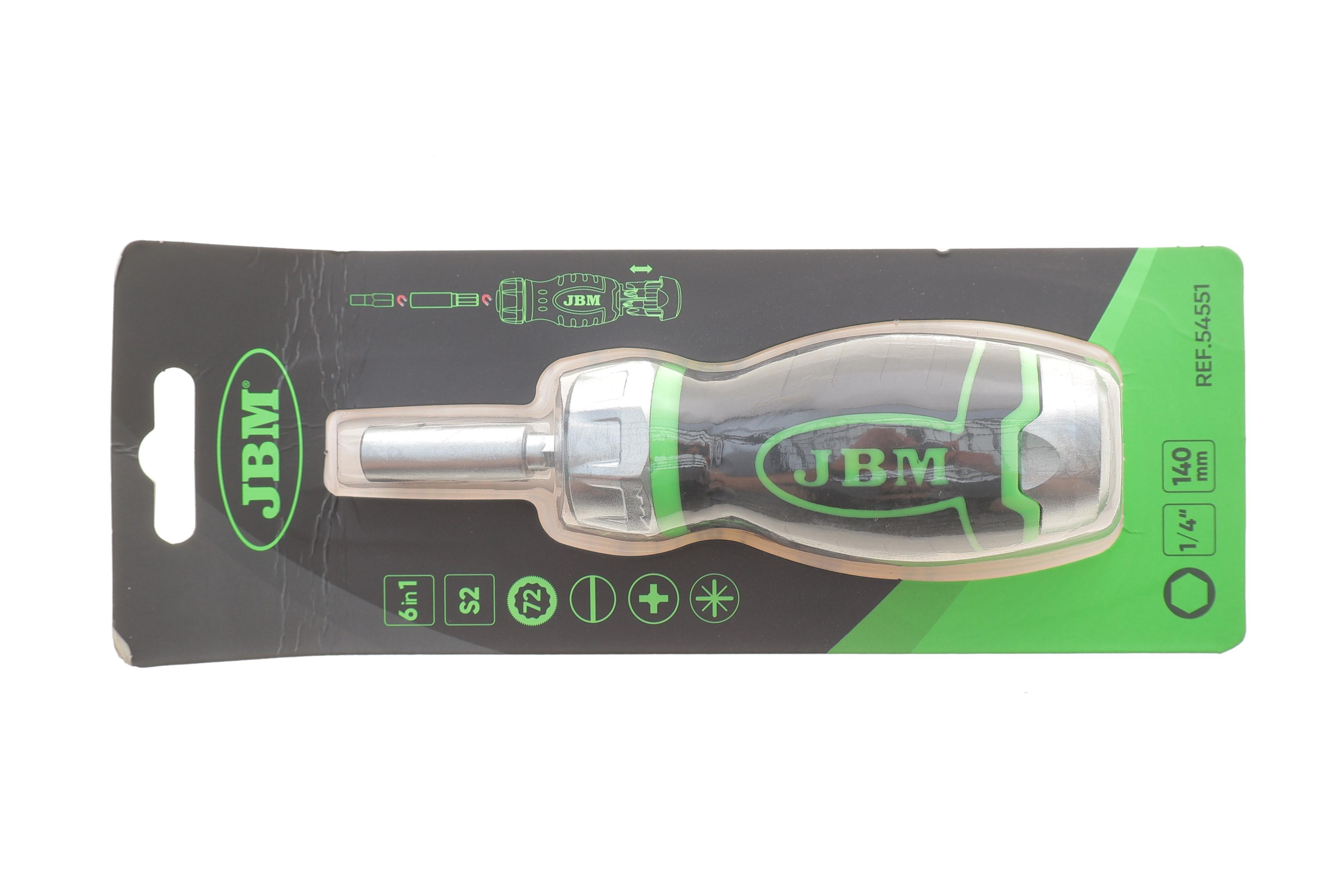 Отвертка с трещоткой M6 и биты 6 ед.