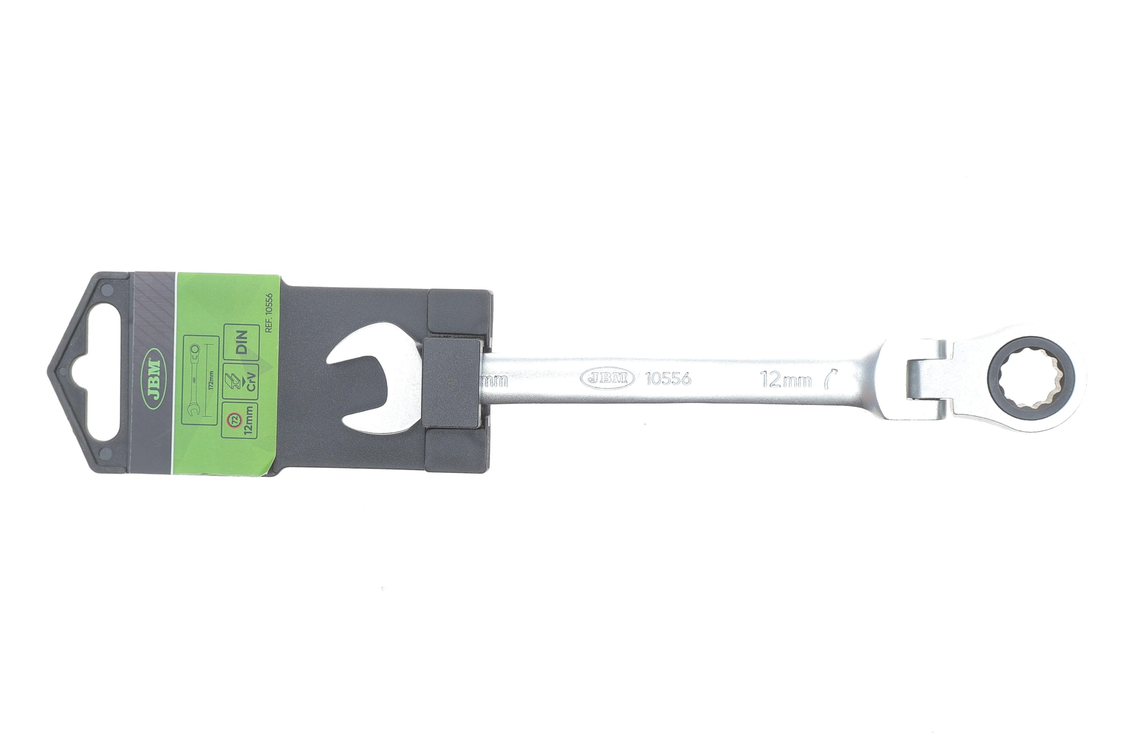 Ключ ріжково-накидний з тріскачкою 12 мм 72 зуб. L-225 мм