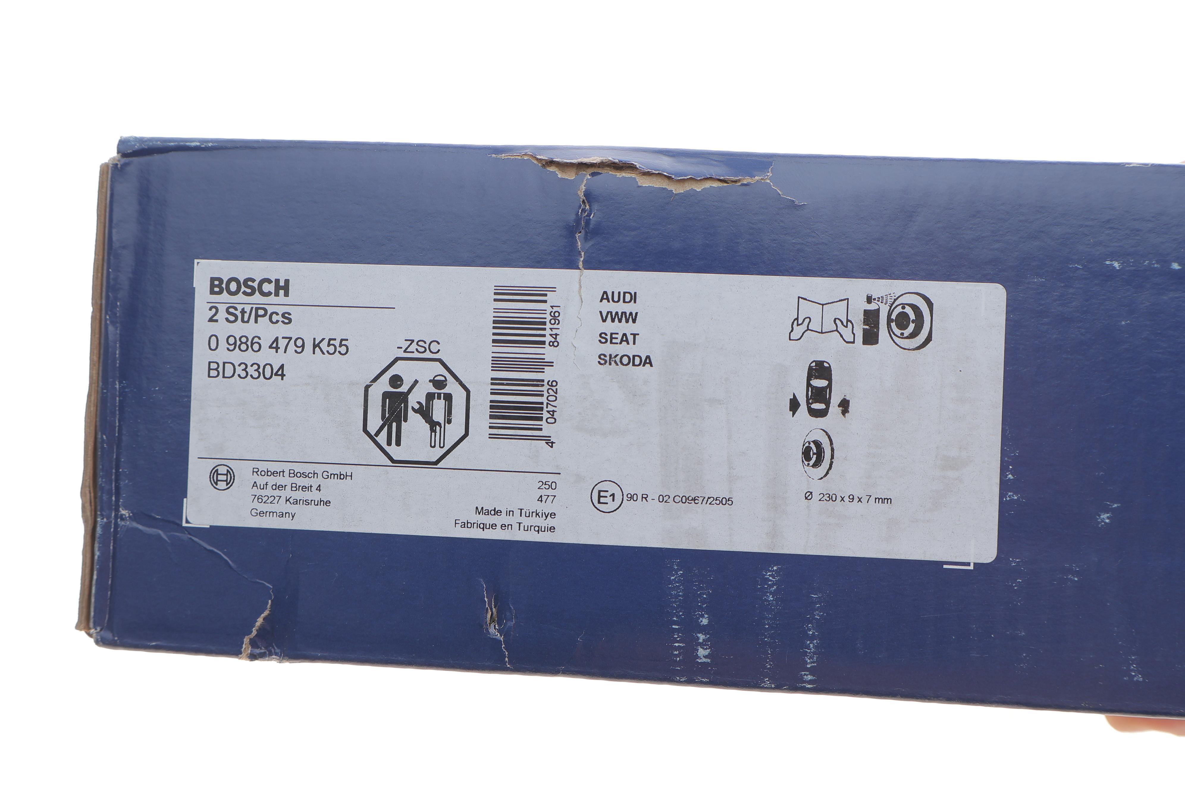 Диск гальмівний (задній) Skoda Fabia/Octavia/VW Golf IV 98- (230x9) (повний)