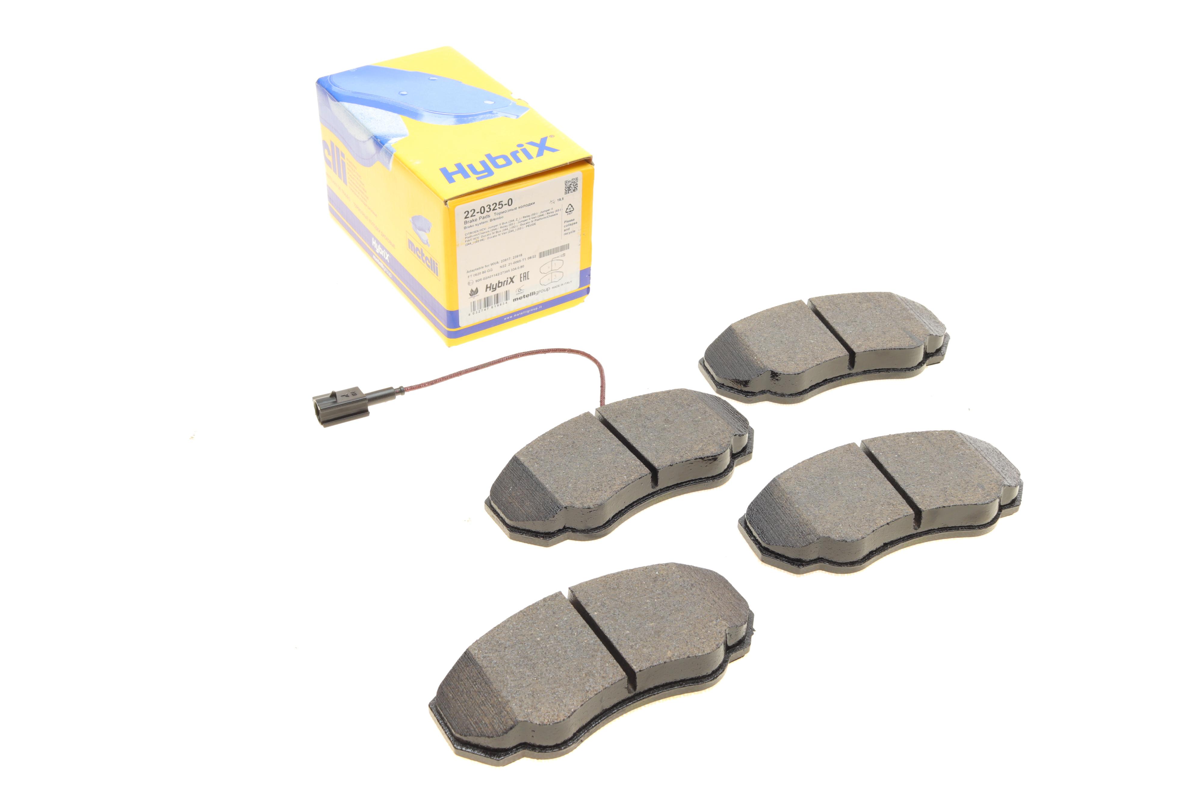 Колодки гальмівні (передні) Citroen Jumper/Fiat Ducato/Peugeot Boxer 94- R15(з датчиком)