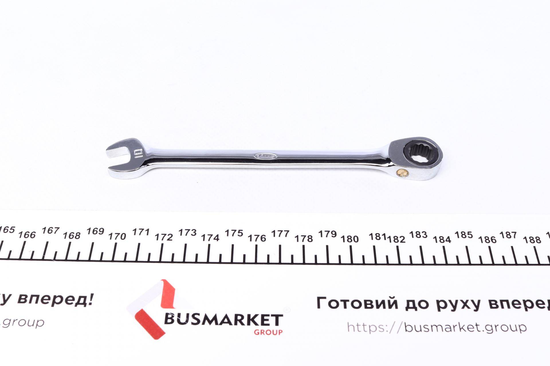 Ключ ріжково-накидний з тріскачкою 10 мм 72 зуб. L-160 мм