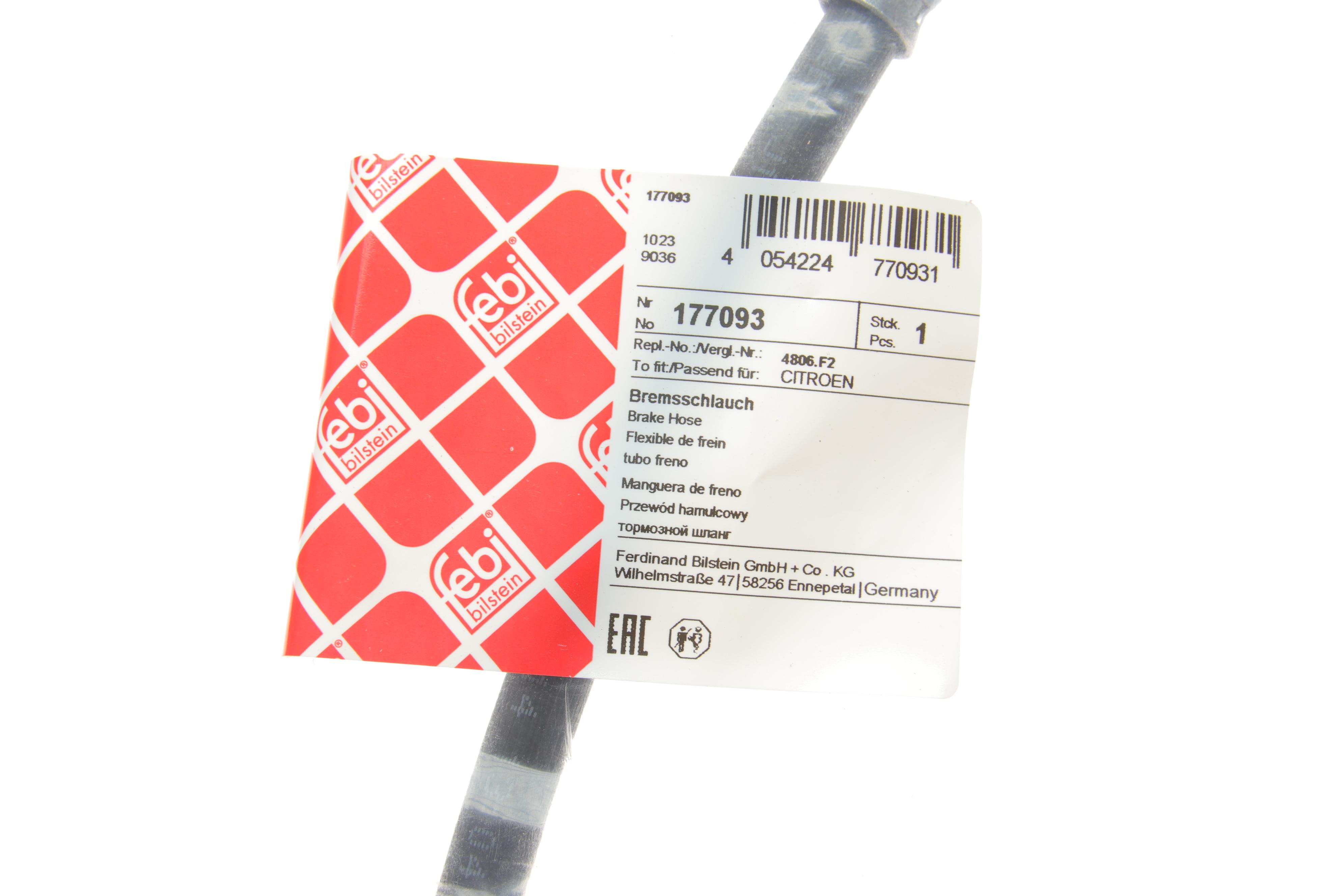 Шланг тормозной (передний) Fiat Ducato/Peugeot Boxer 94-02 (нижний)