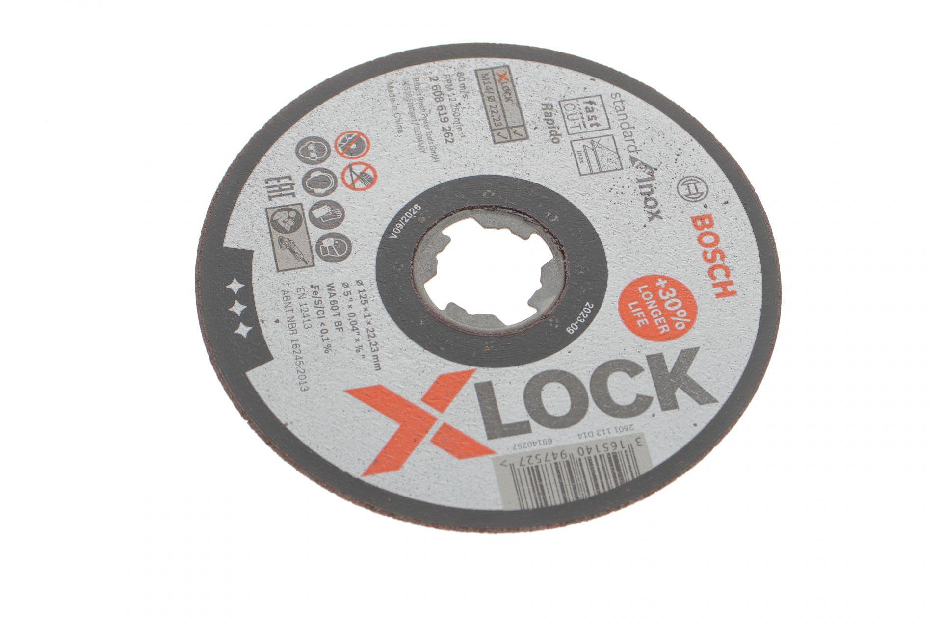 Круг відрізний 125 x1x22,23 мм X-LOCK Standard for Inox