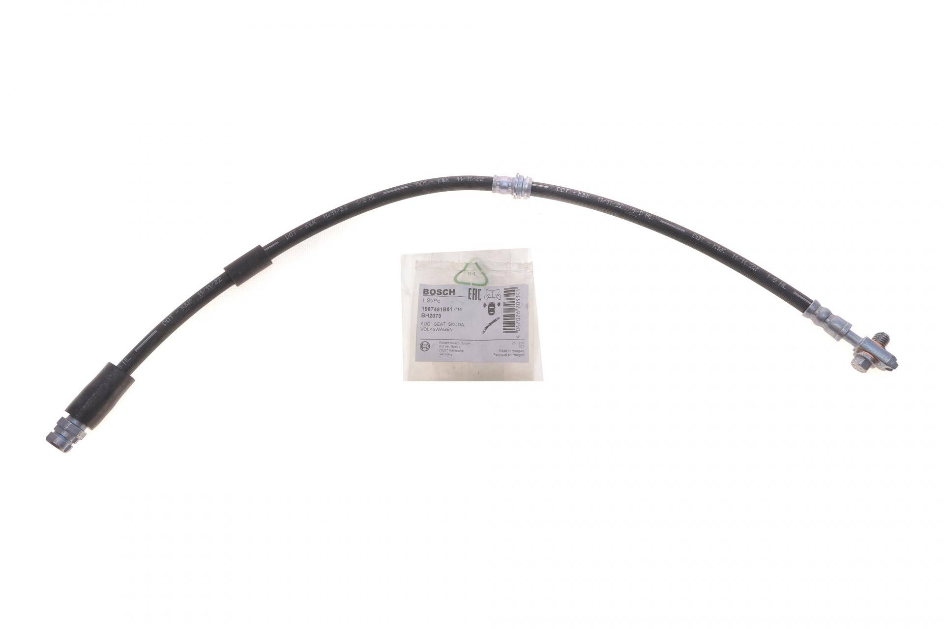 Шланг гальмівний (передній) VW Polo VI 1.0 17-/Skoda Fabia IV 21- (L=621mm)