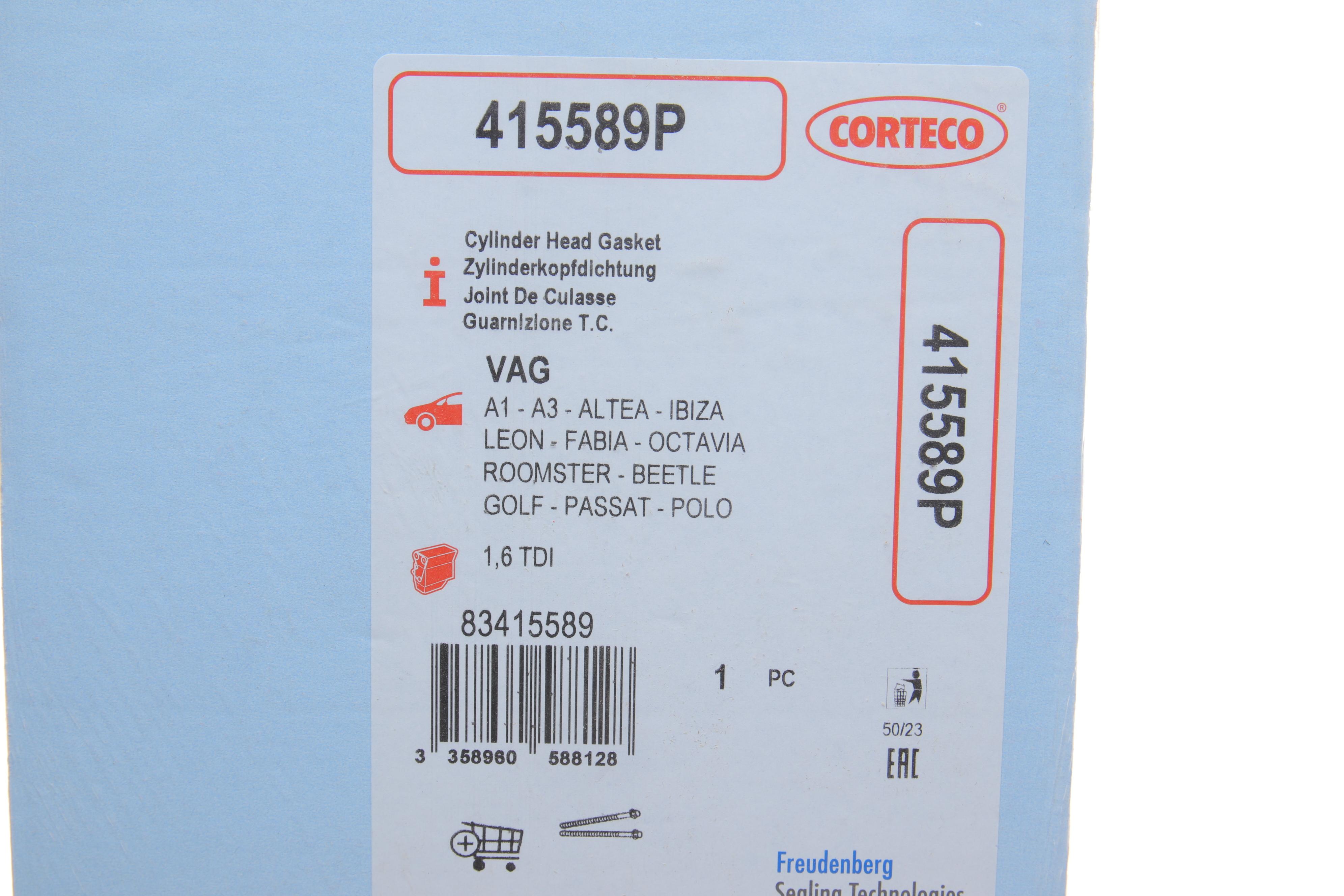 Прокладка ГБЦ VW Caddy 1.6TDI 10- (1 метка) (1.55mm)