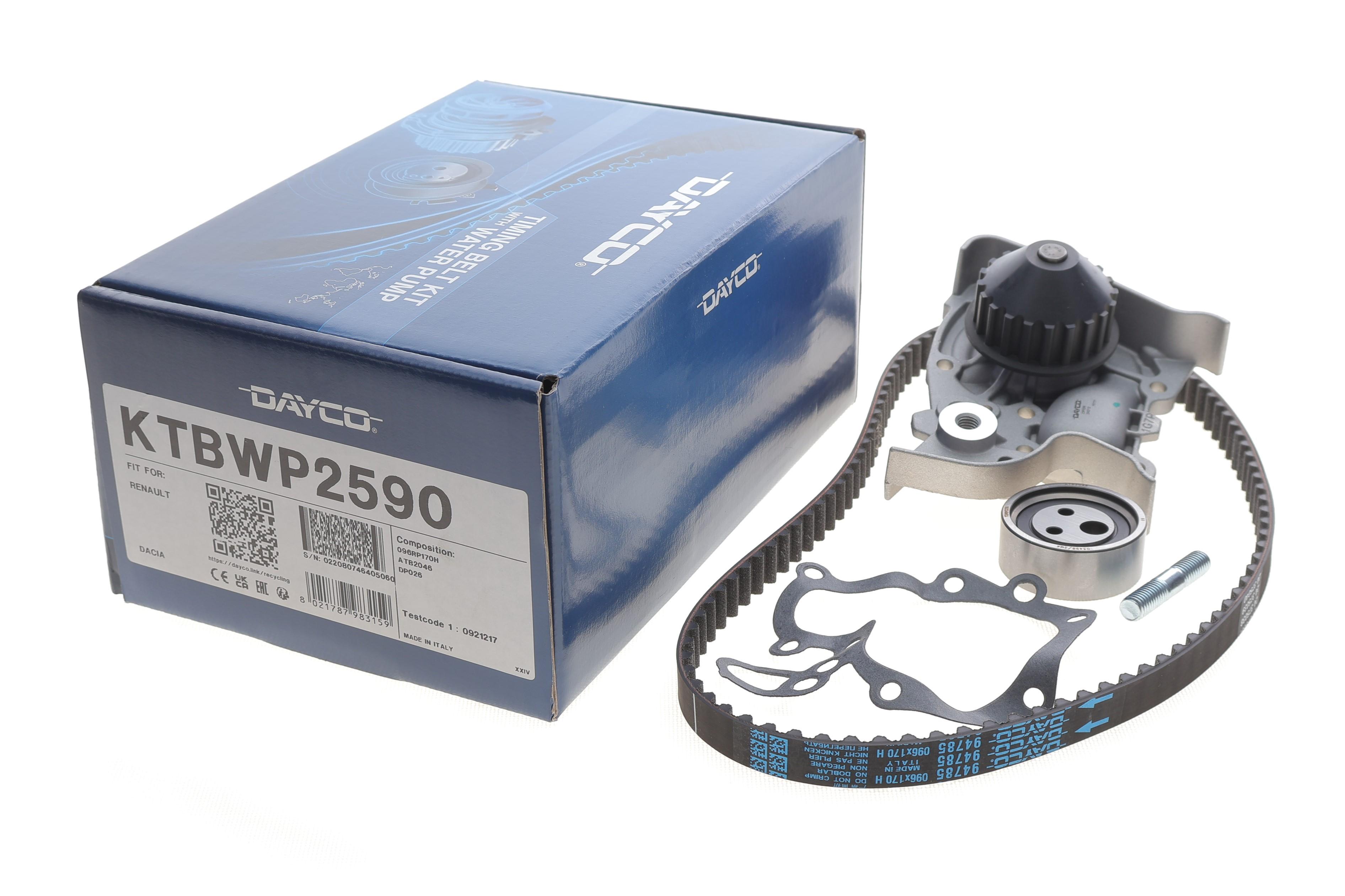 Комплект ГРМ + помпа Renault Kangoo 1.4/1.6i 97- (17x96z) (DP026)