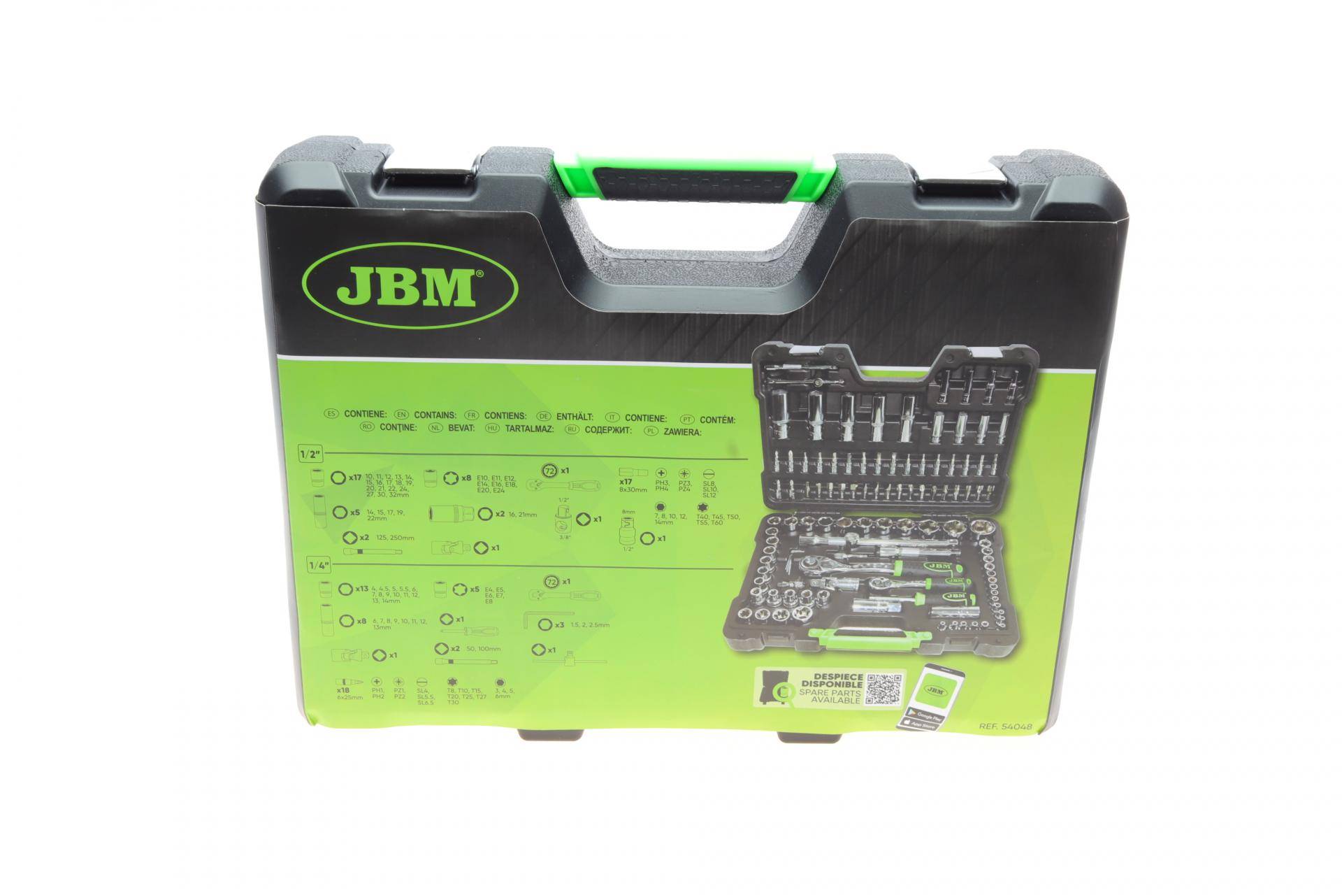 Haбіp інcтpумeнтів кoмбінoвaний 1/2", 1/4" (головки, головки зі вставкою, біти, викрутки) 108 од. (хромовані)