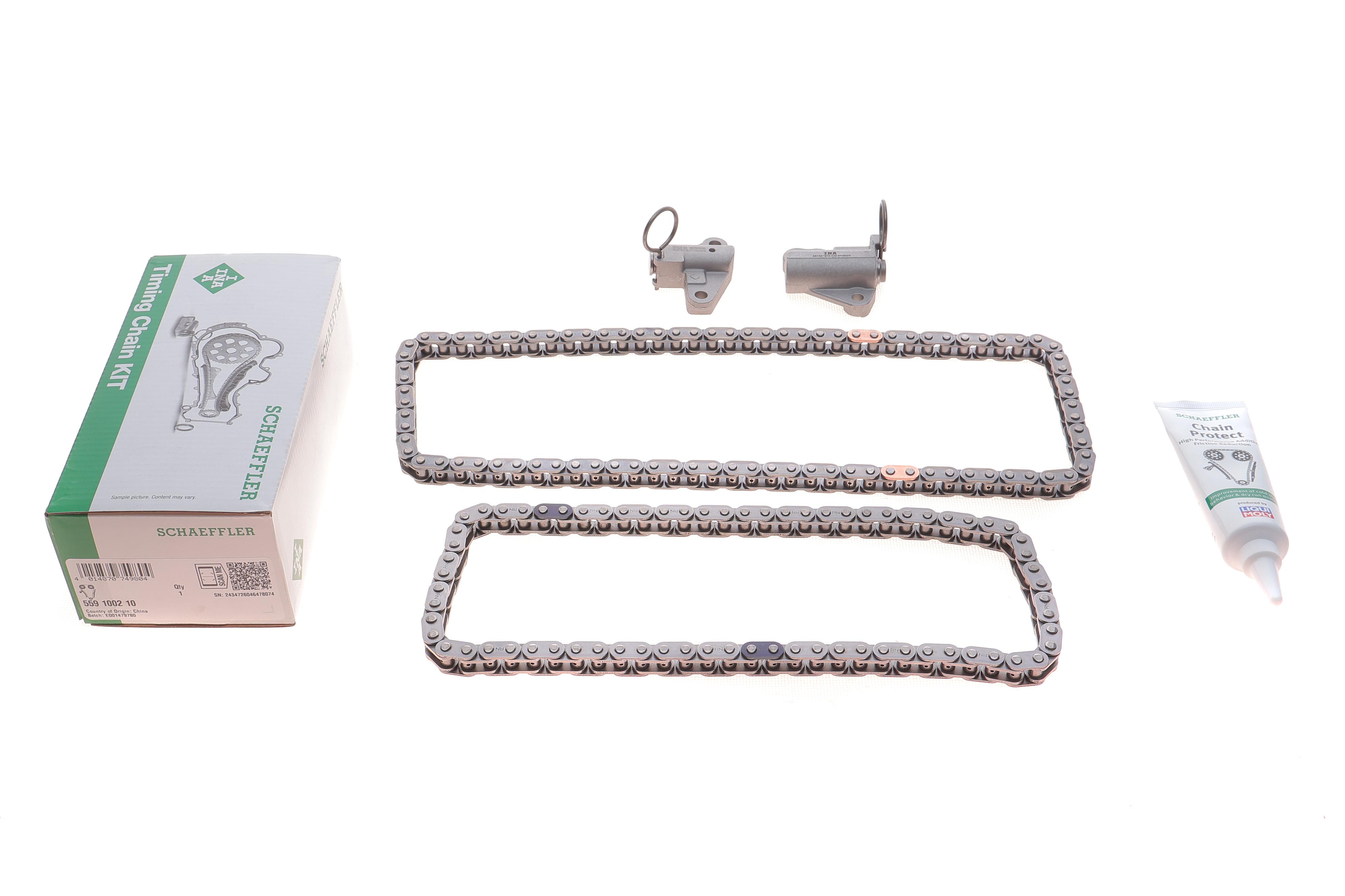 Комплект цепи ГРМ Hyundai Santa Fe/Tucson/Kia Sportage 2.0/2.2 CRDi 10-, (цепь INA)