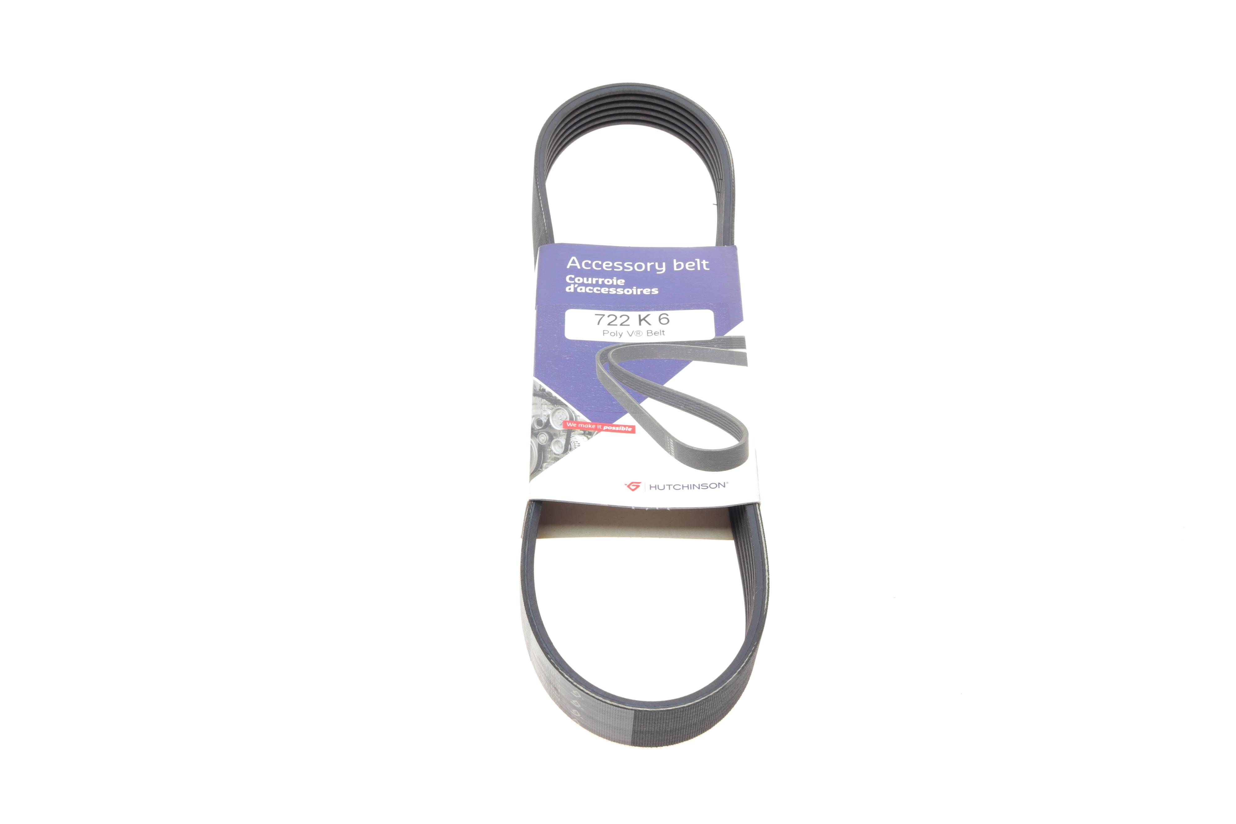 Ремінь генератора Citroen Berlingo/Jumper/Jumpy/Fiat Ducato/Scudo/Peugeot Boxer/Expert (6PK722)