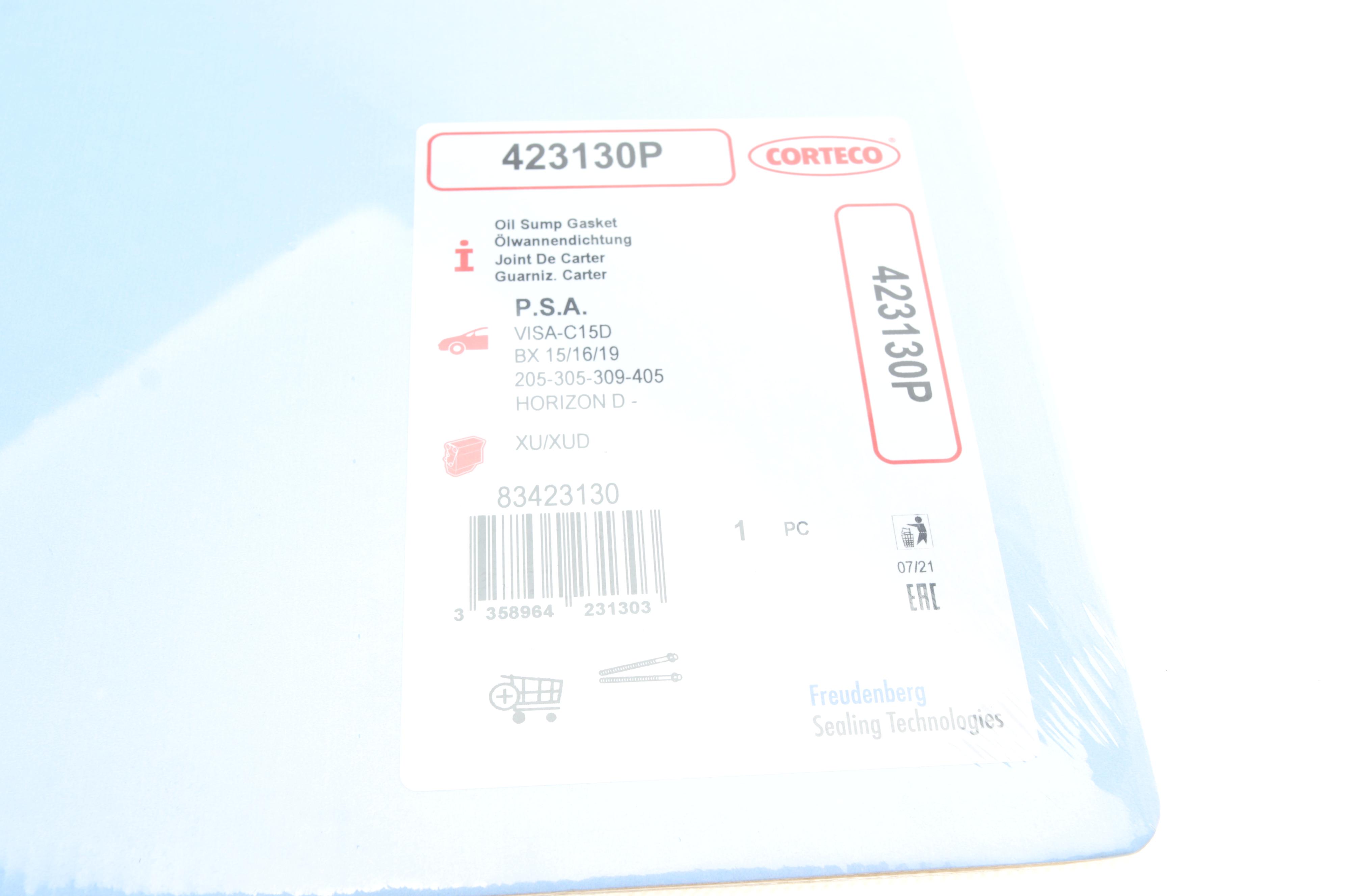 Прокладка піддону Citroen Berlingo 1.8D/1.9D/TD