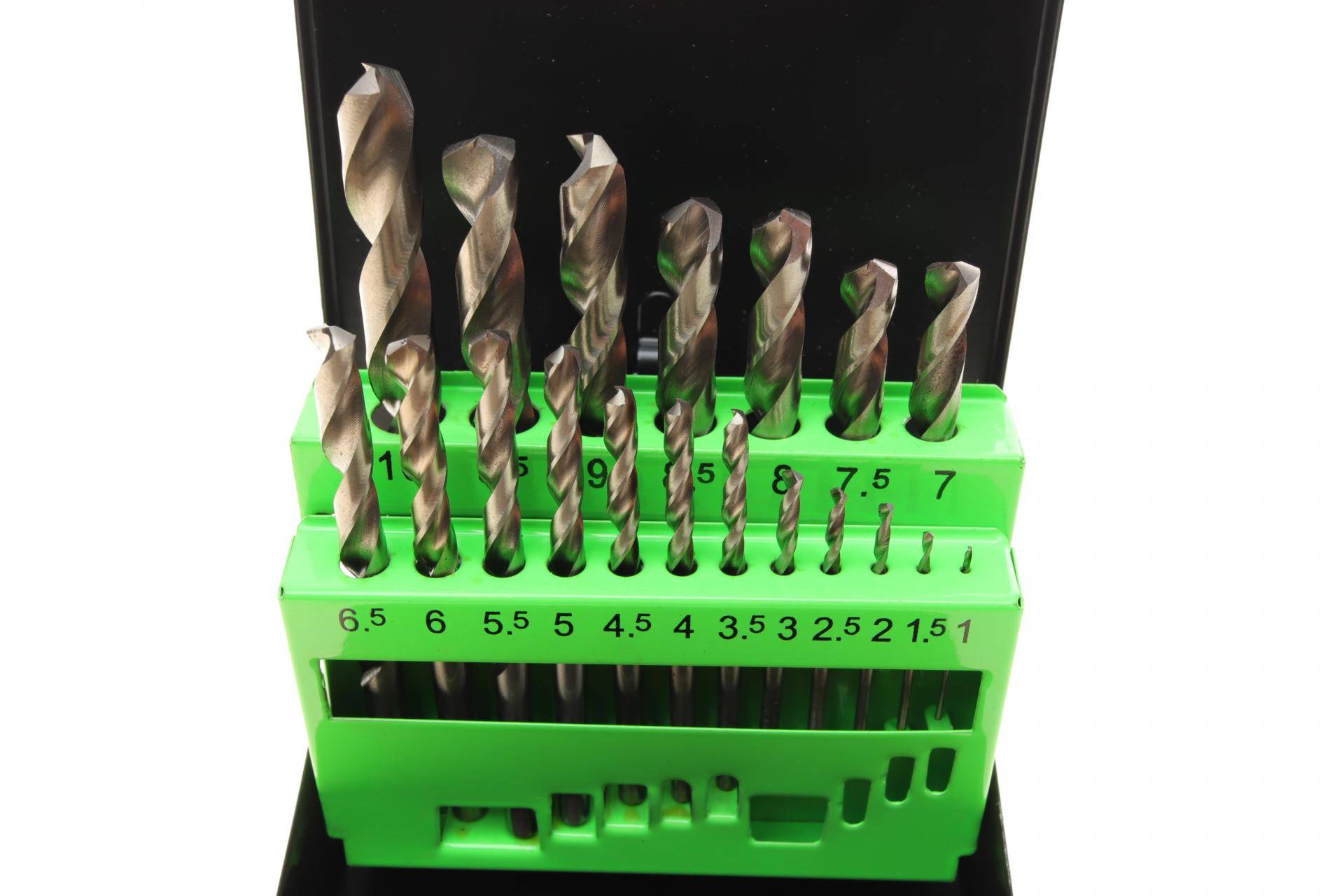 Набір свердл HSS 4341 Ø1-10 мм 19 од.