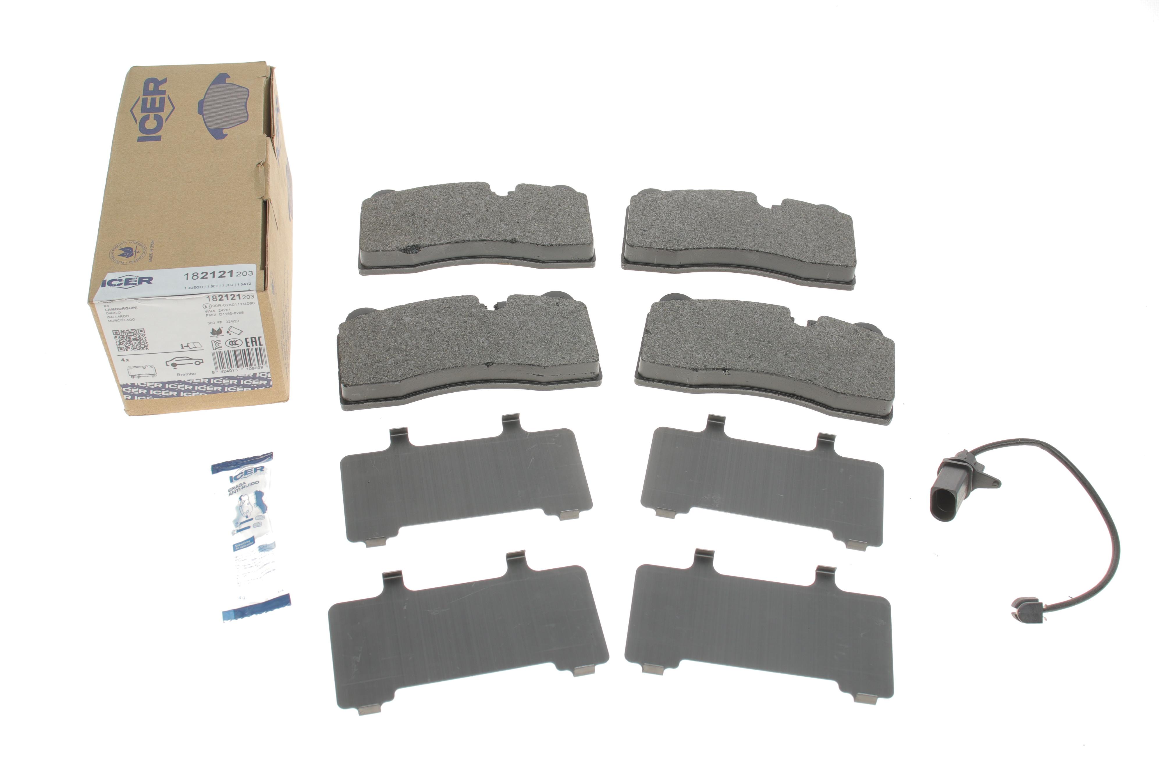 Колодки гальмівні (задні) Audi Q7 06-16/R8 07-/Lamborgini Diablo 90-00 (+датчики)