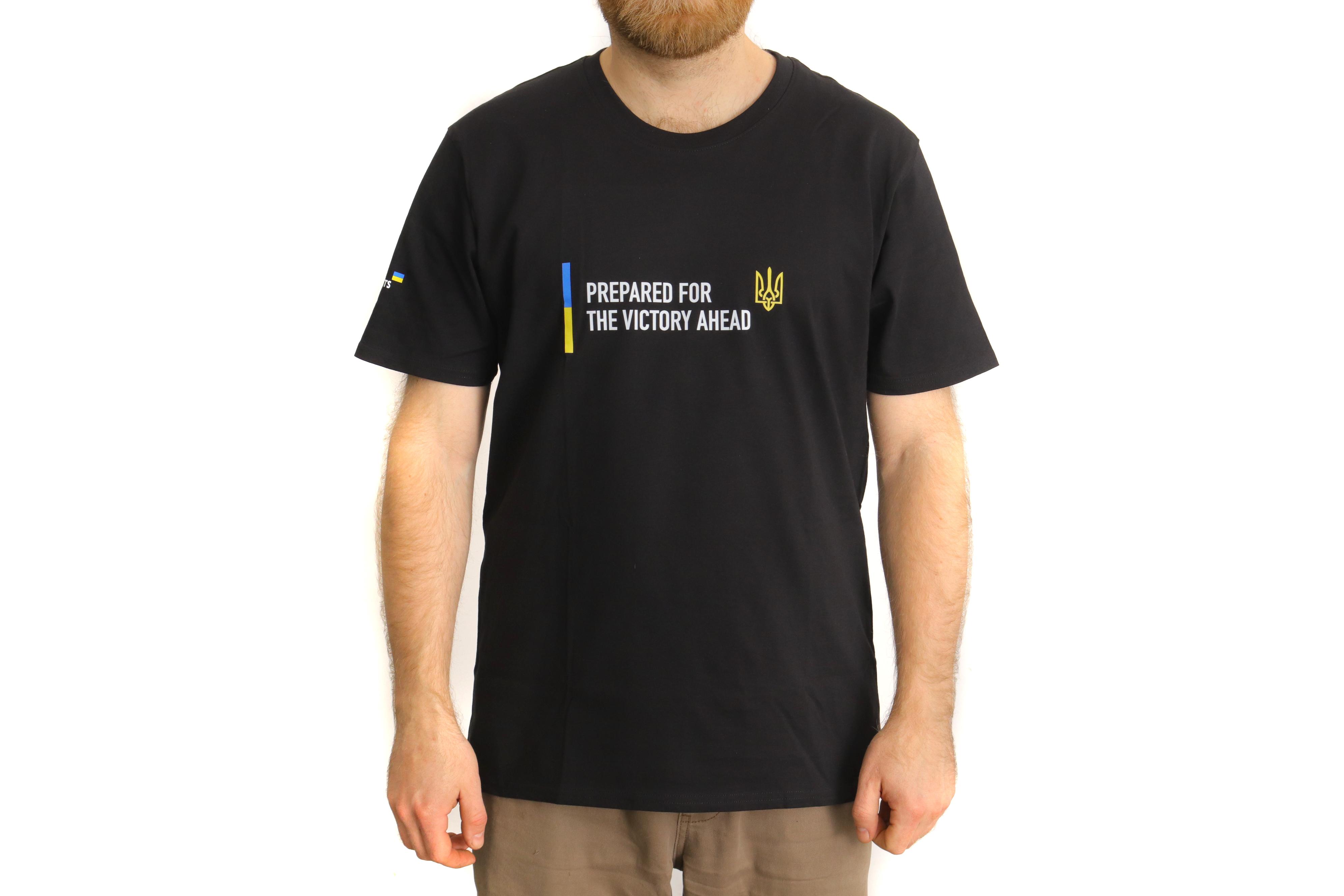 Футболка патріотична BM Parts, чорна, L (100% бавовна)