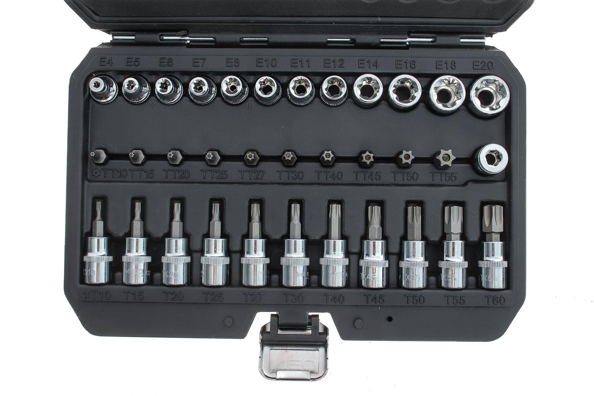 Набір головок 3/8" зі вставками Torx 34 од.