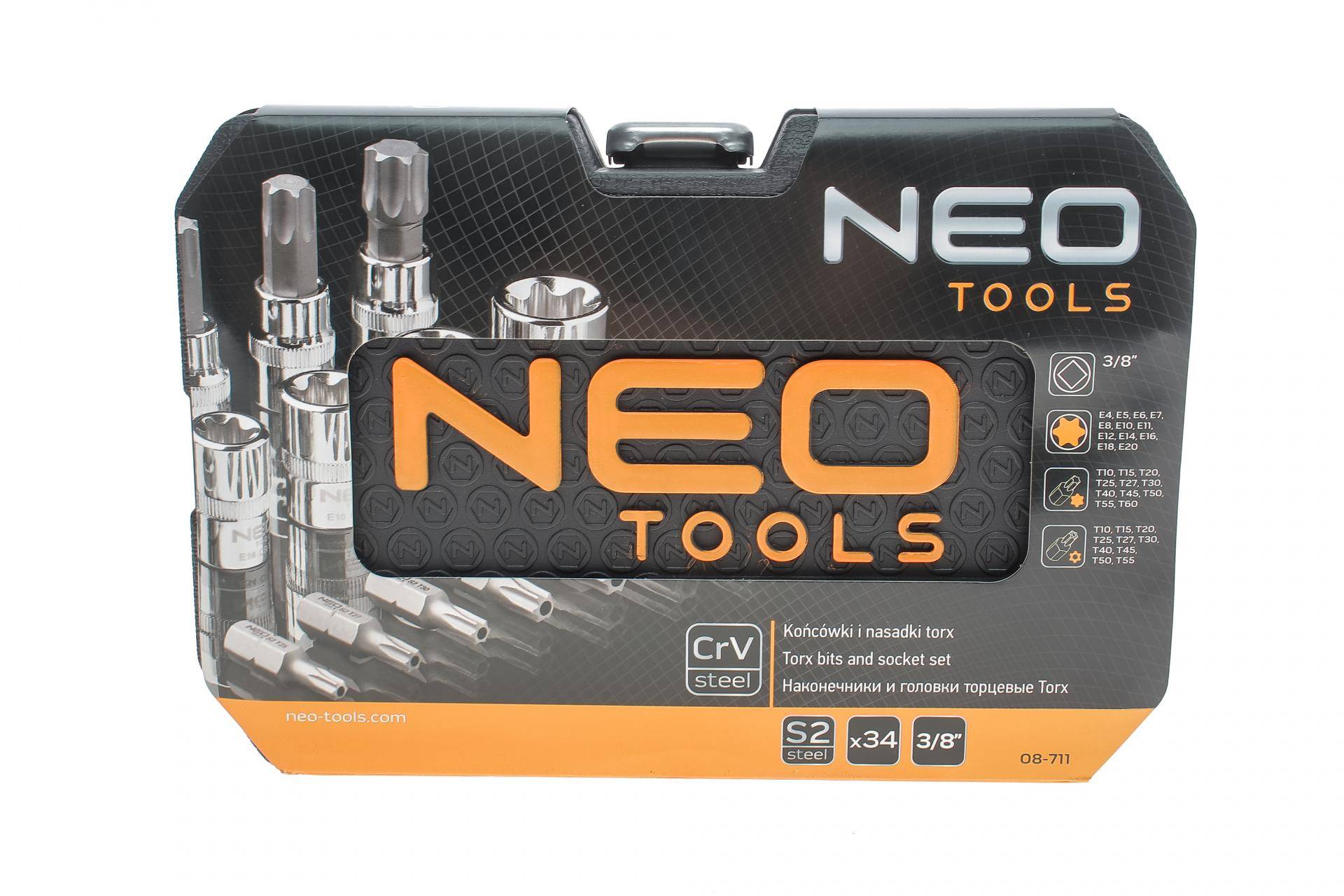 Набір головок 3/8" зі вставками Torx 34 од.