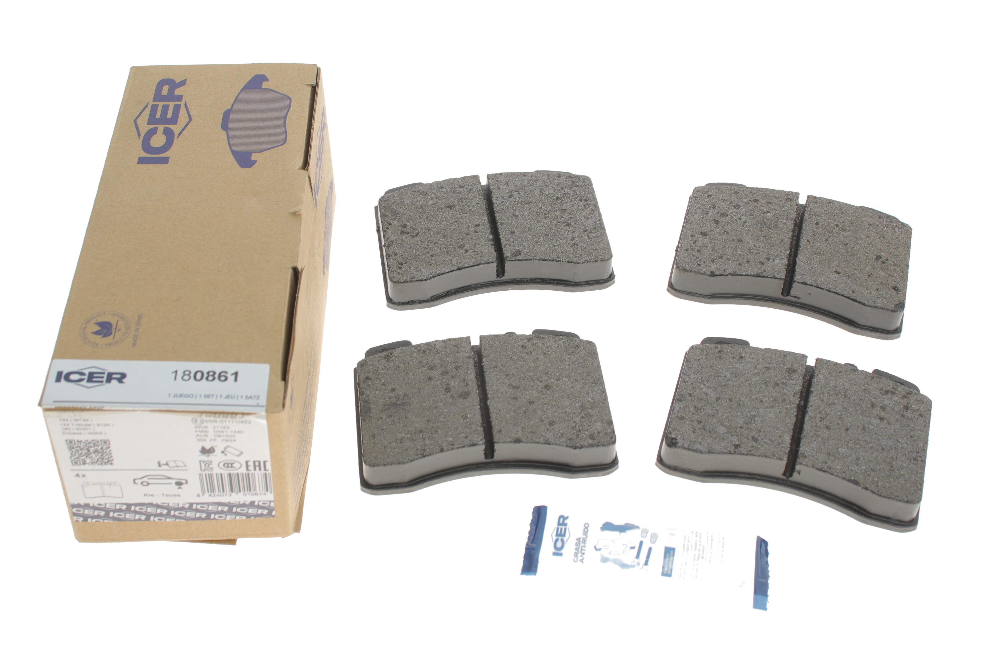 Колодки гальмівні (передні) MB 190 (W201) 86-93/C-class (W202) 94-00/E-class (W124/W210) 93-02