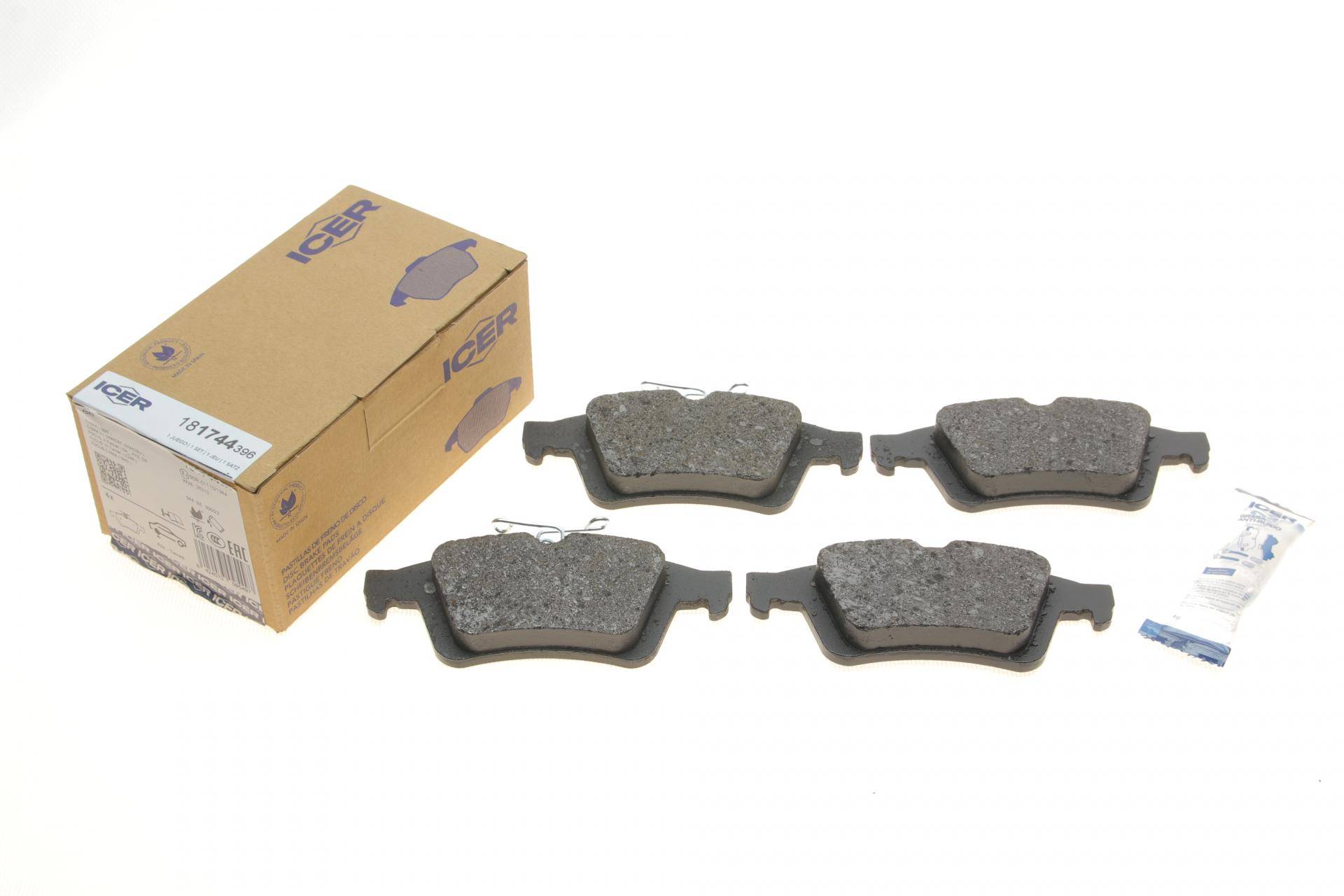 Колодки гальмівні (задні) Ford Connect 13-/Kuga/C-Max 08-/Focus/Mazda 3/5/Volvo C30/S40/V40/V50 03- (123.1x51.9x15.7)