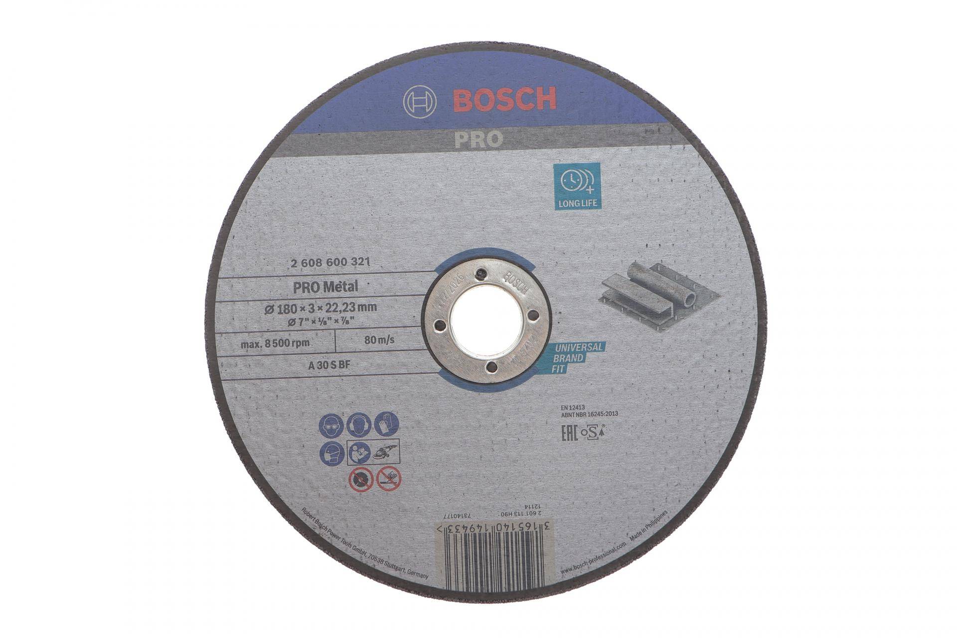 Круг відрізний 180x22,23x3,0 мм PRO Metal Bonded Cutting Disc