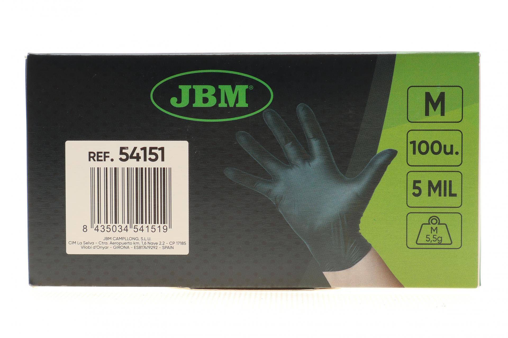 Рукавиці нітрилові (M) 100 шт. 5 mil (чорні)