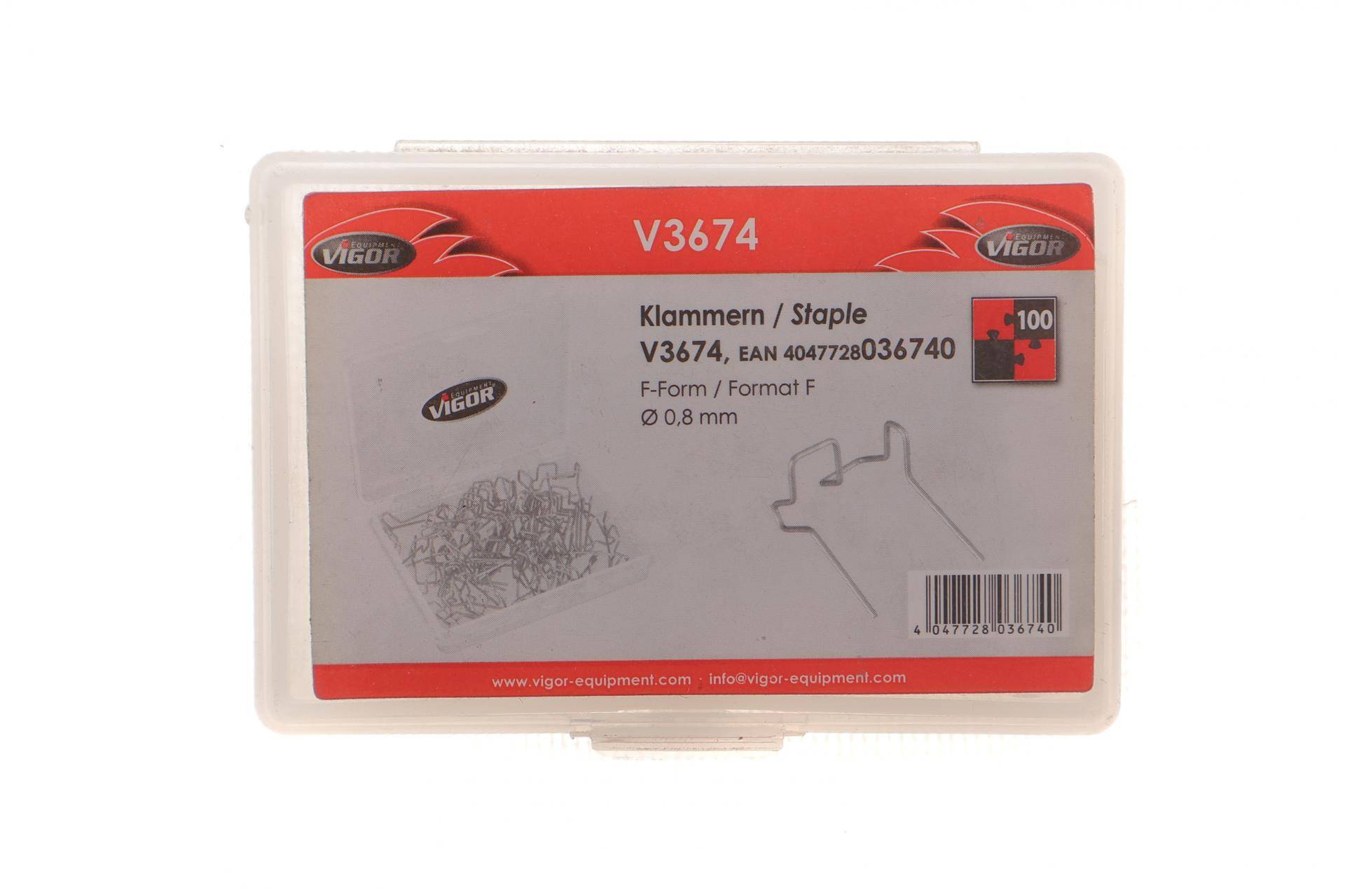 Скоба F-профіль Ø0,8 mm 100 од.