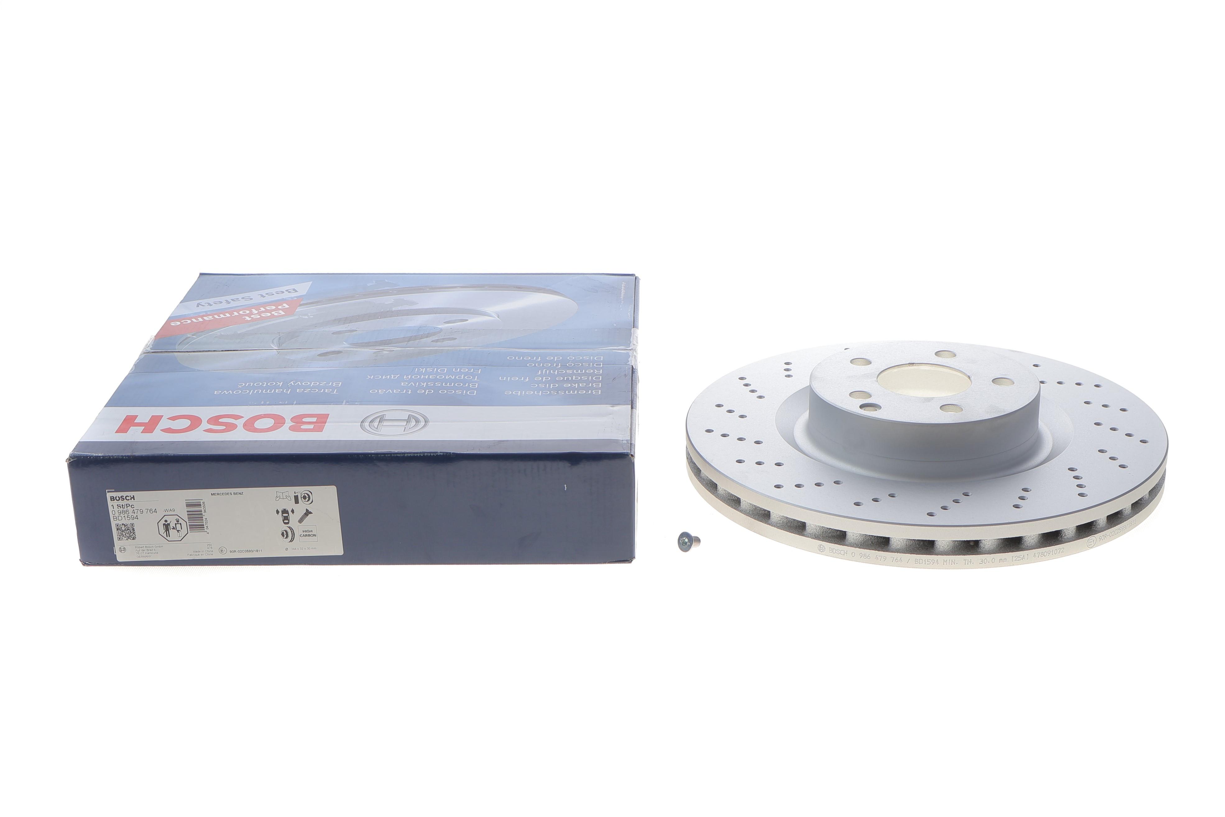 Диск гальмівний (передній) MB E-class (W212)/SLK-class (R172) 11- (344x32) (перф./вент.)