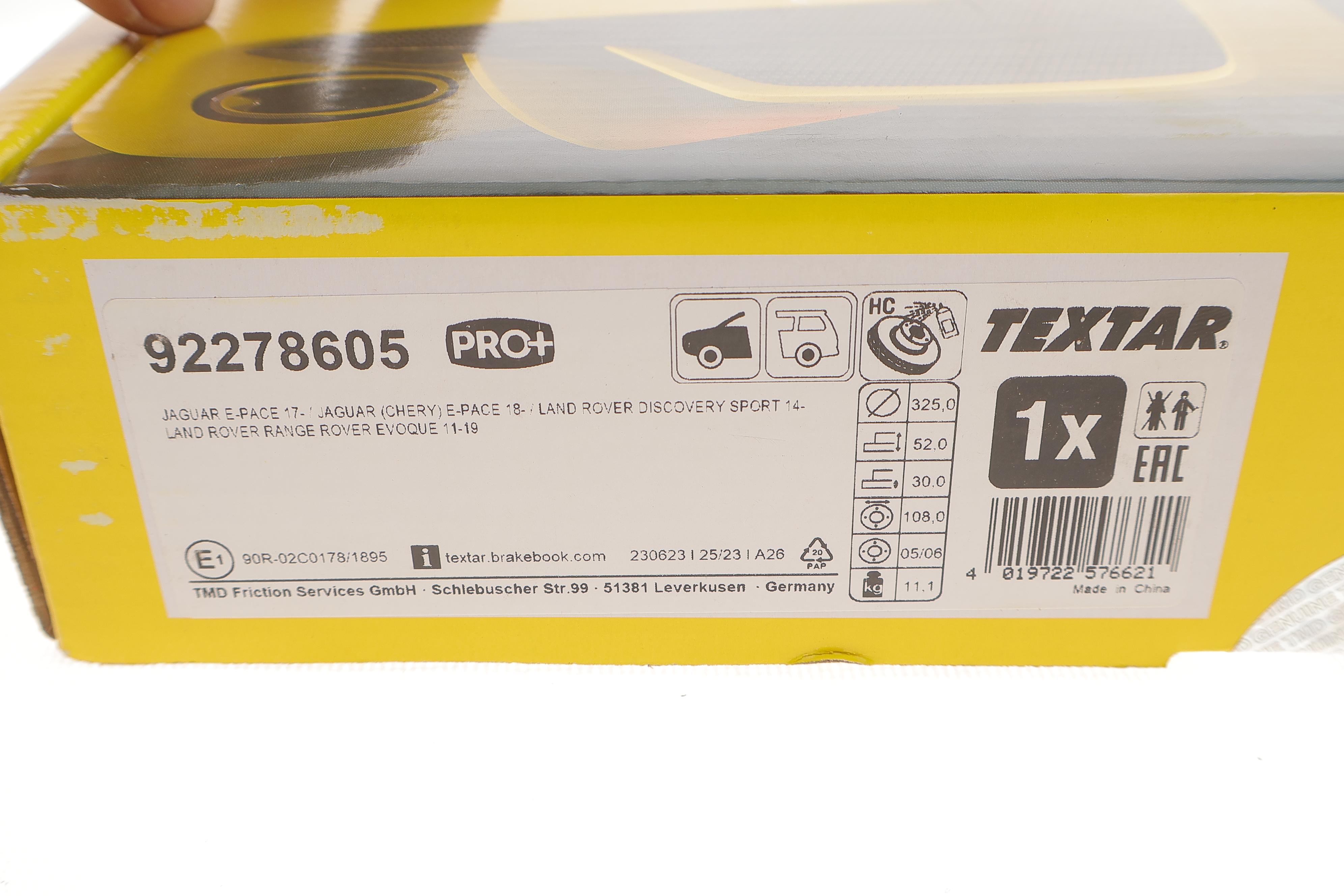 Диск тормозной (передний) Land Rover Discovery Sport/Range Rover Evoque 2.0/2.2D 11- (325x30) PRO+