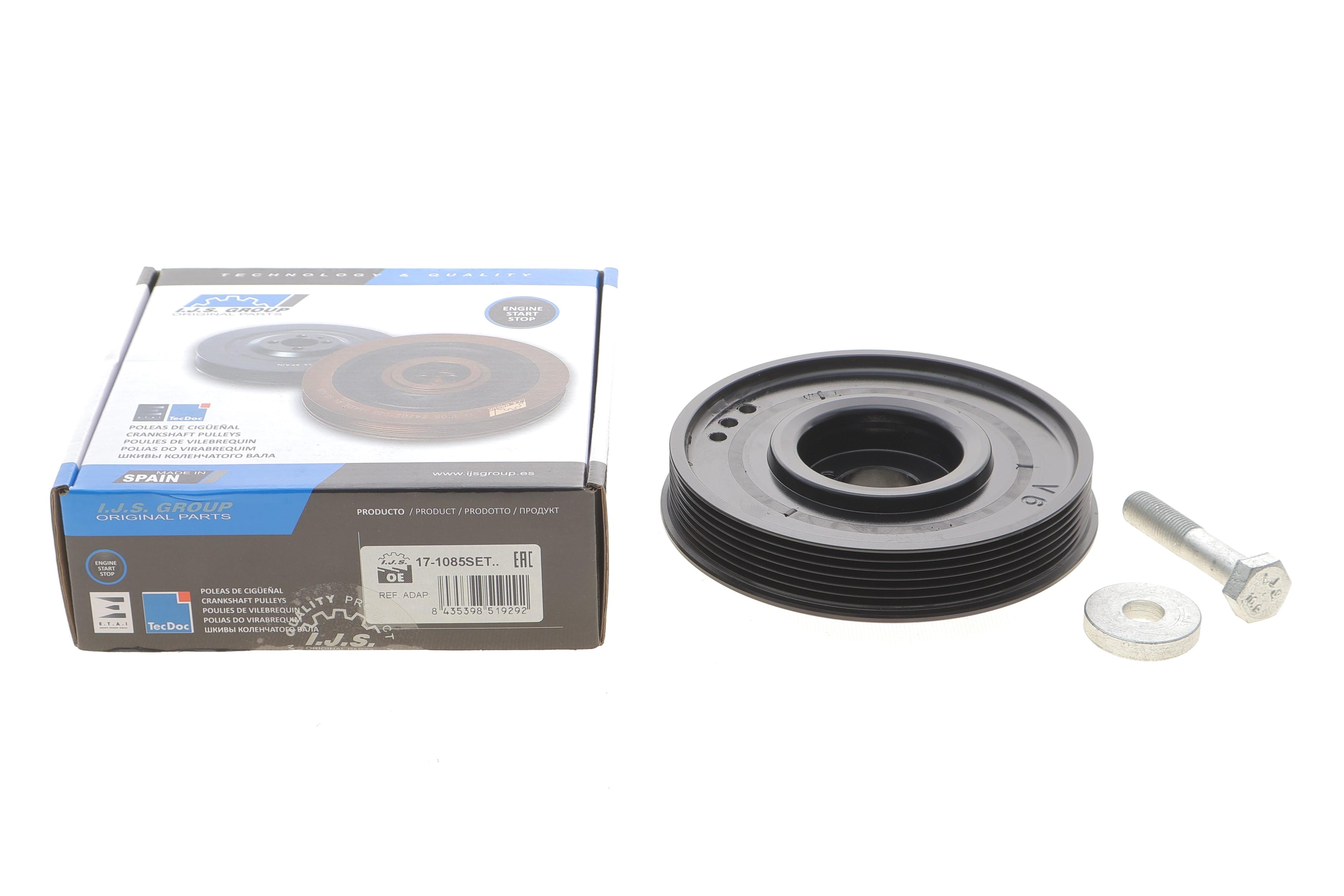 Шків колінвалу + шків генератора Citroen Berlingo/Jumpy/Peugeot Expert 1.9D/2.0HDI 98- (6PK) (з болтами)