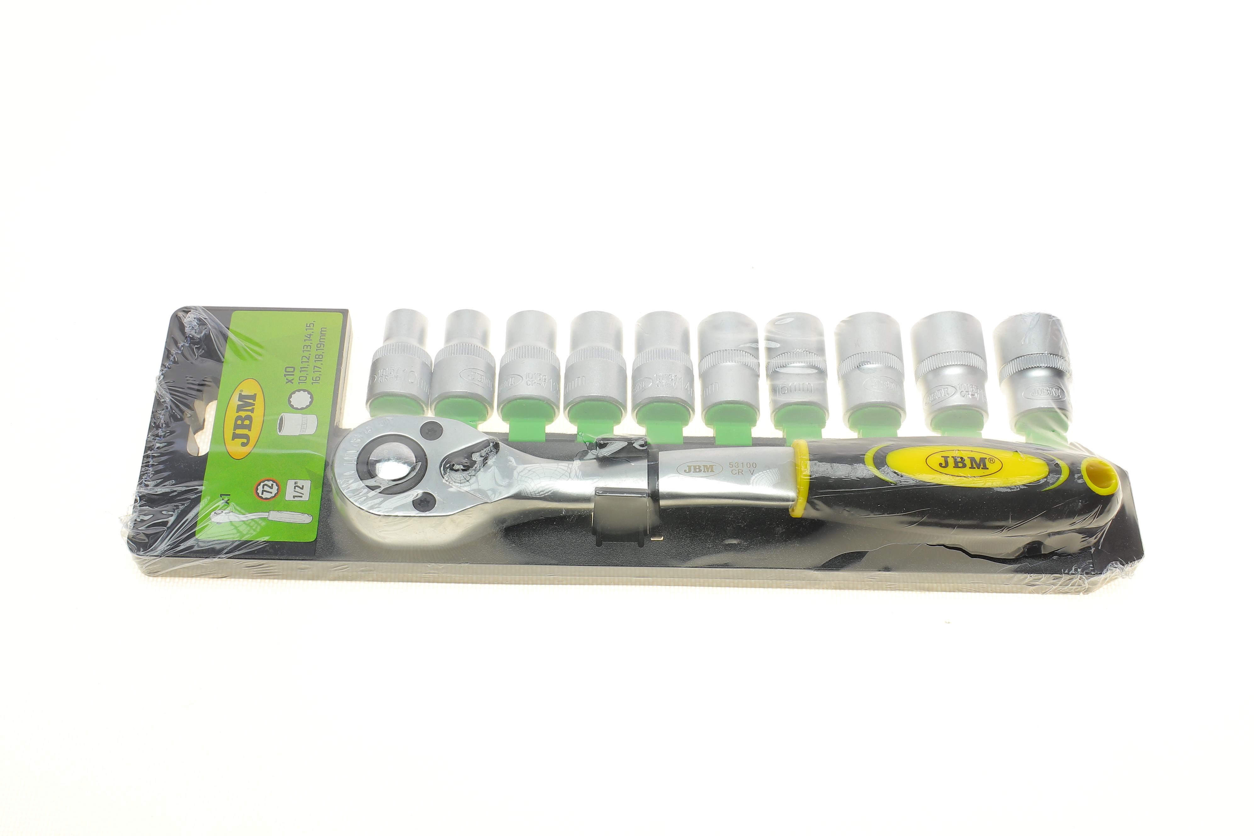 Набір торцевих головок 12-граней з тріскачкою 1/2" 10 од.