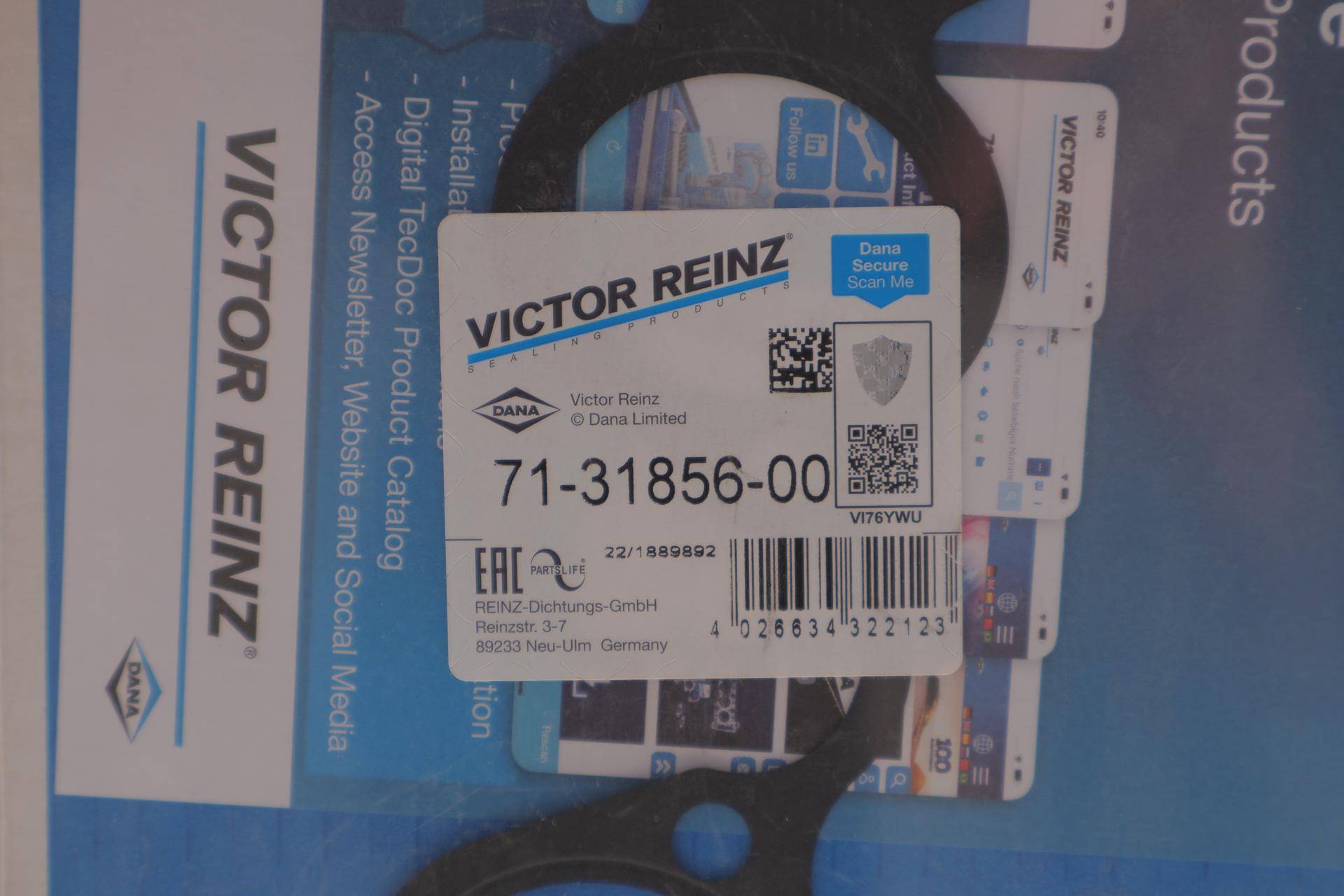 Прокладка колектора впускного VW Caddy II 1.6 95-97/Golf III/IV 1.8 91-02