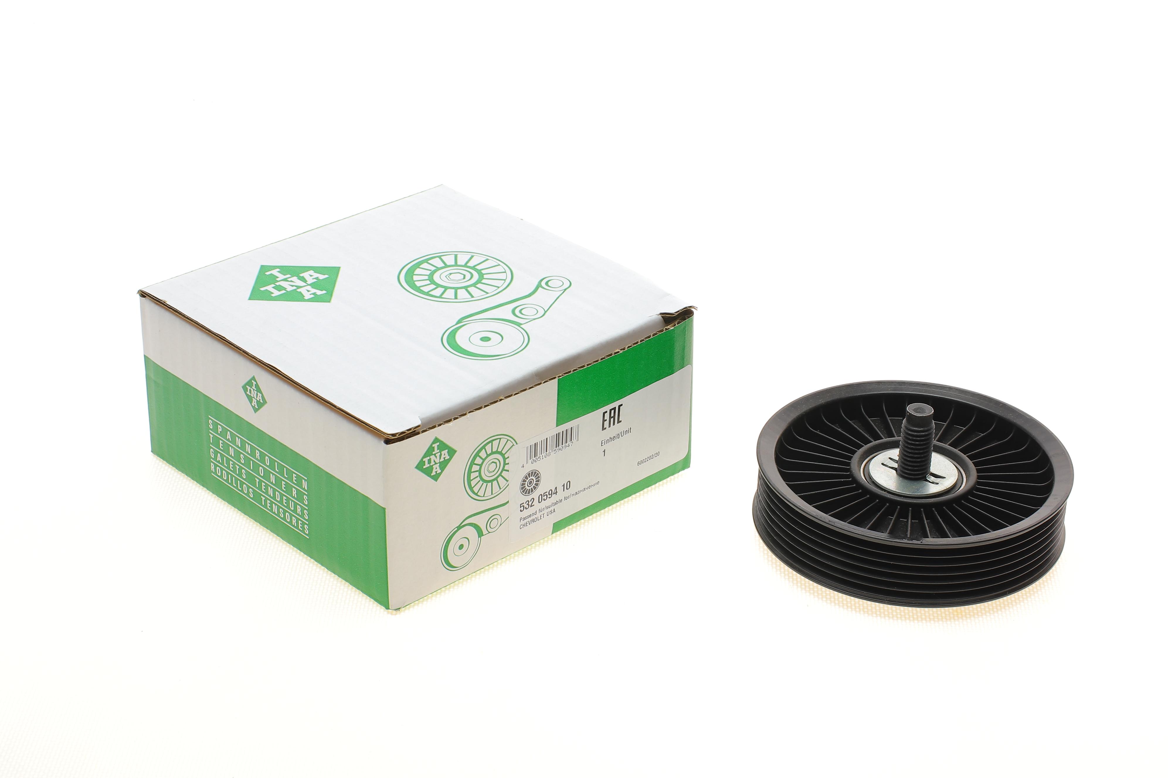 Ролик генератора Chevrolet Aveo 1.4/1.6 08-  (ручейковый) (паразитный) (112.5x26)