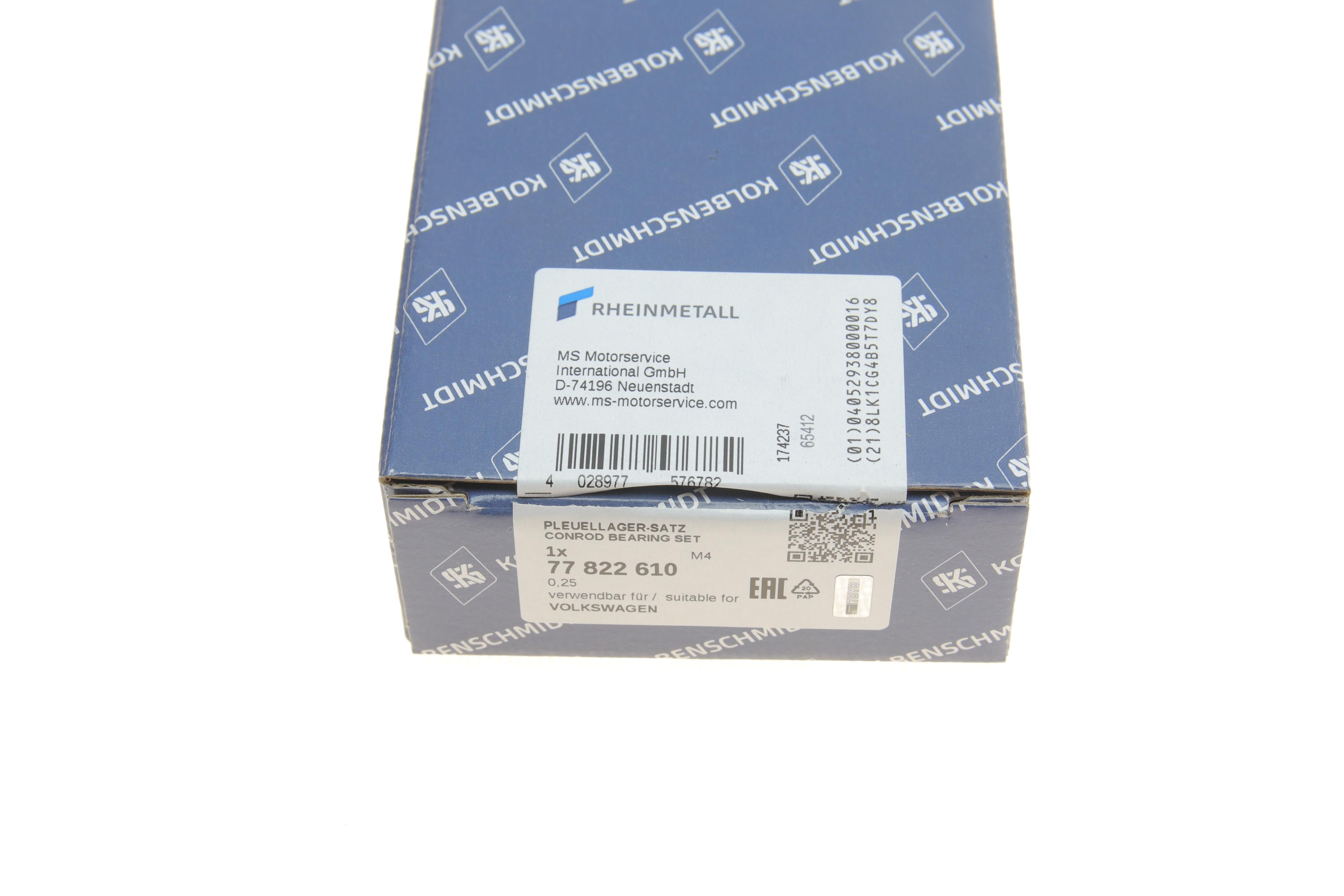 Вкладиші шатунні Audi A3/Q7/Ford Galaxy I/VW T4/T5/Passat B6 2.8-3.6 95-10 (+0.25)