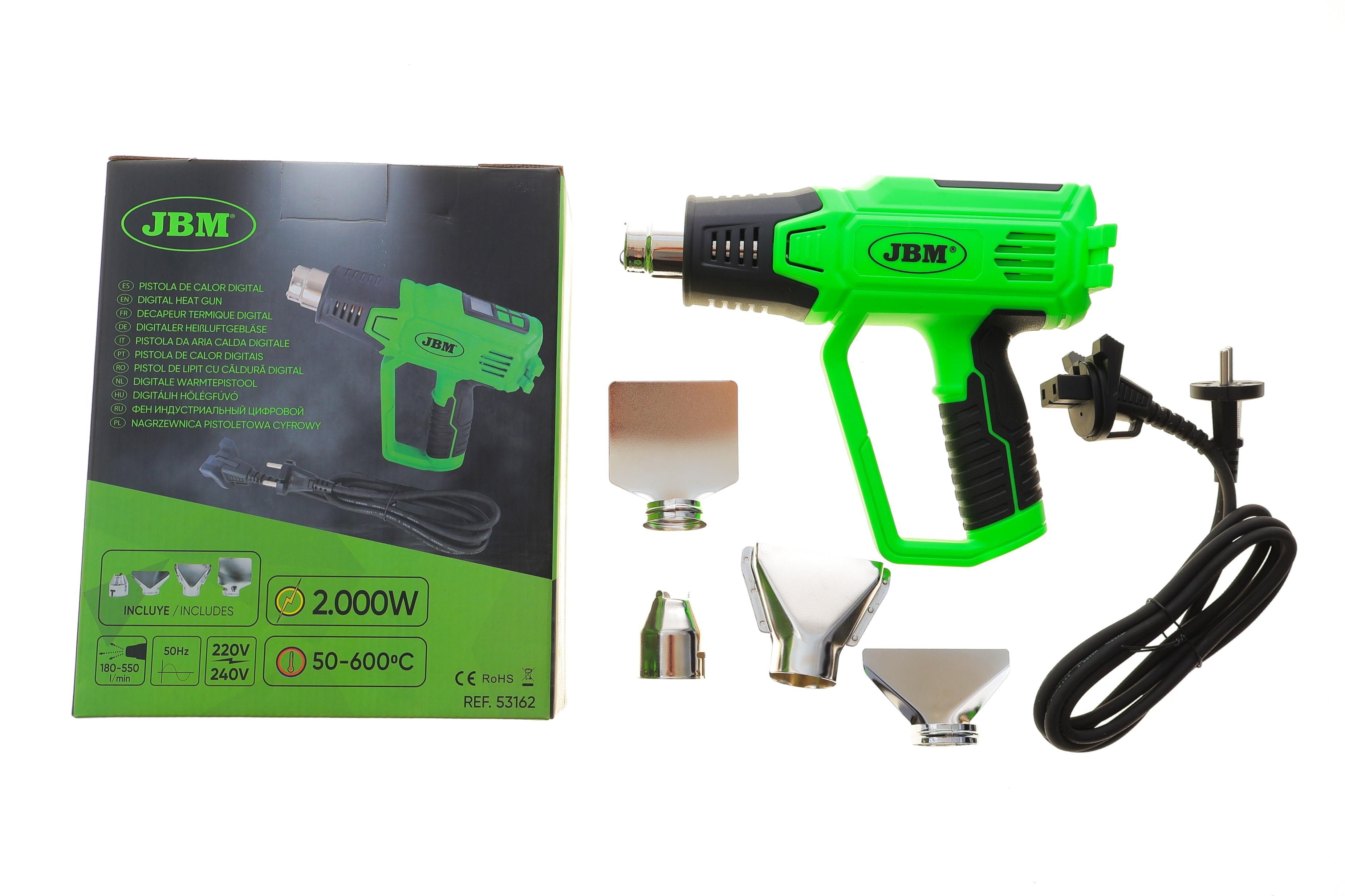 Фен промисловий 2000W (з цифровим регулюванням t°)