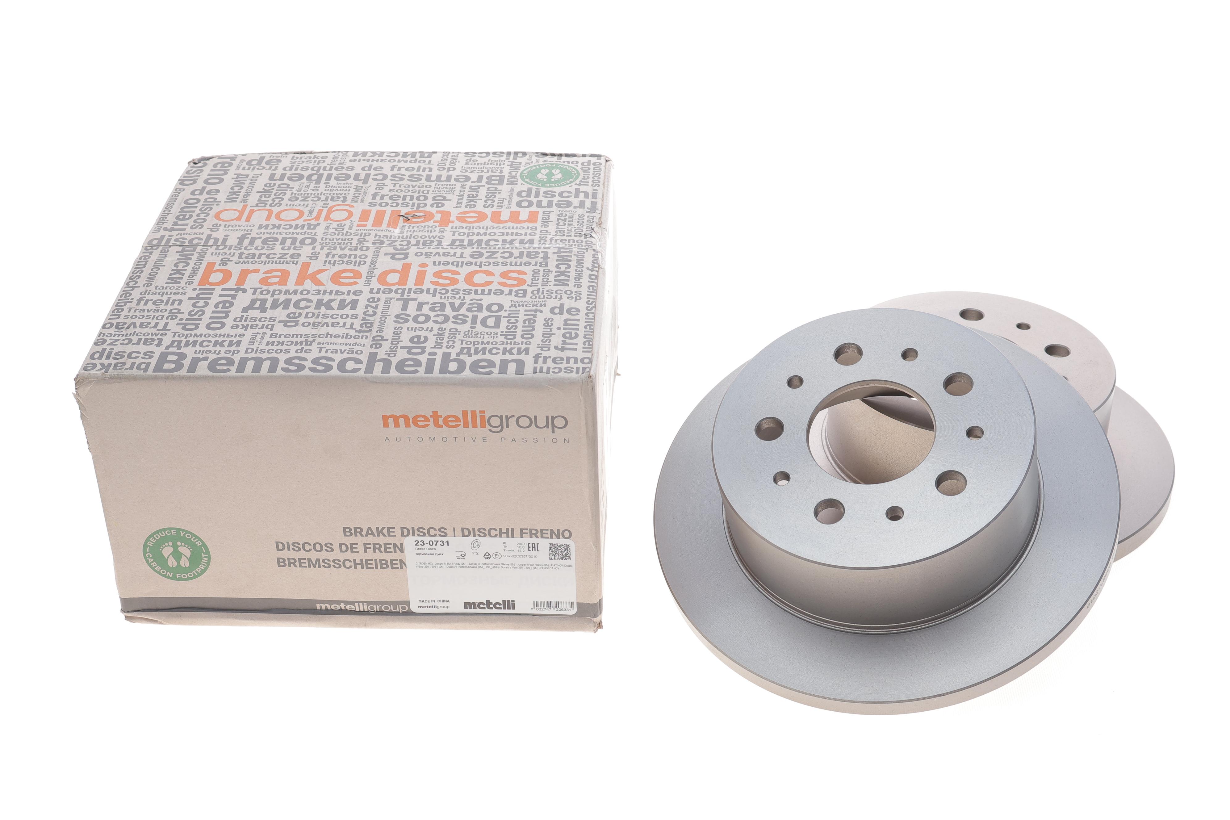 Диск гальмівний (задній) Citroen Jumper/Fiat Ducato/Peugeot Boxer 94- (280x16) (повний) (10-14Q)