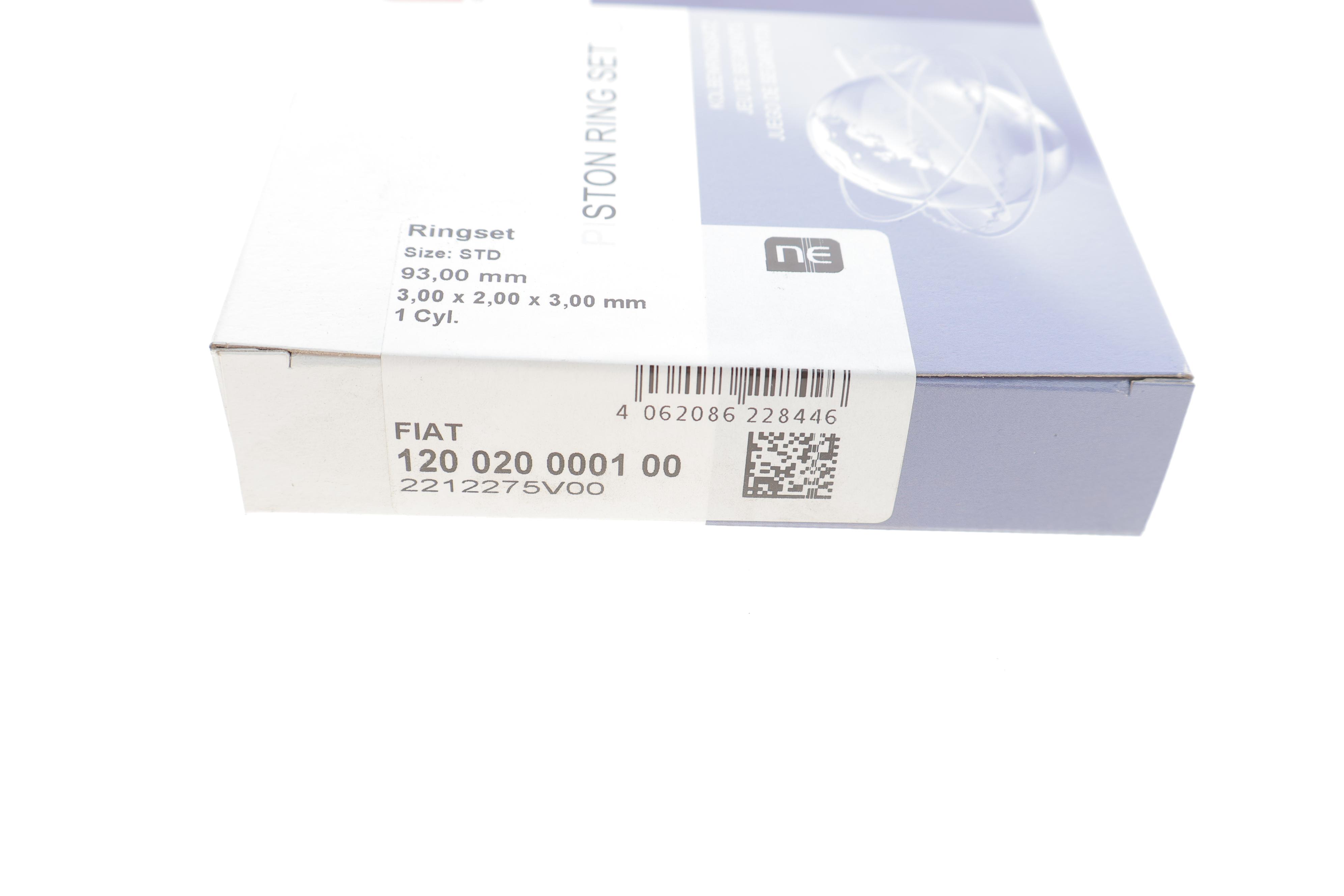 Кільця поршневі Fiat Ducato/Renault Master 2.5D 89- (93.00mm/STD) (3-2-3) = 8920010000