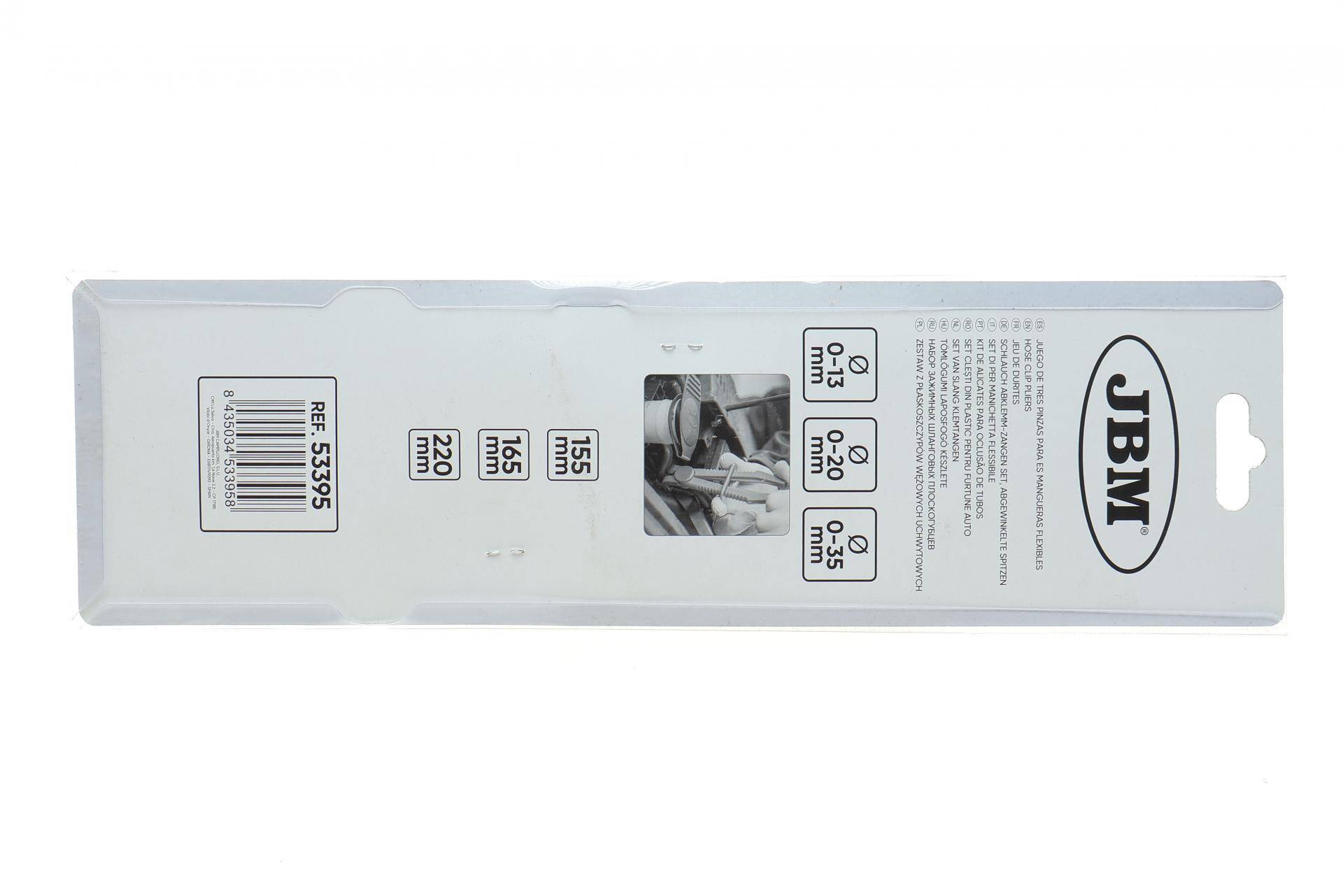 Набір затискачів для загнутих шлангів і патрубків Ø13-20-35 мм 3 од.