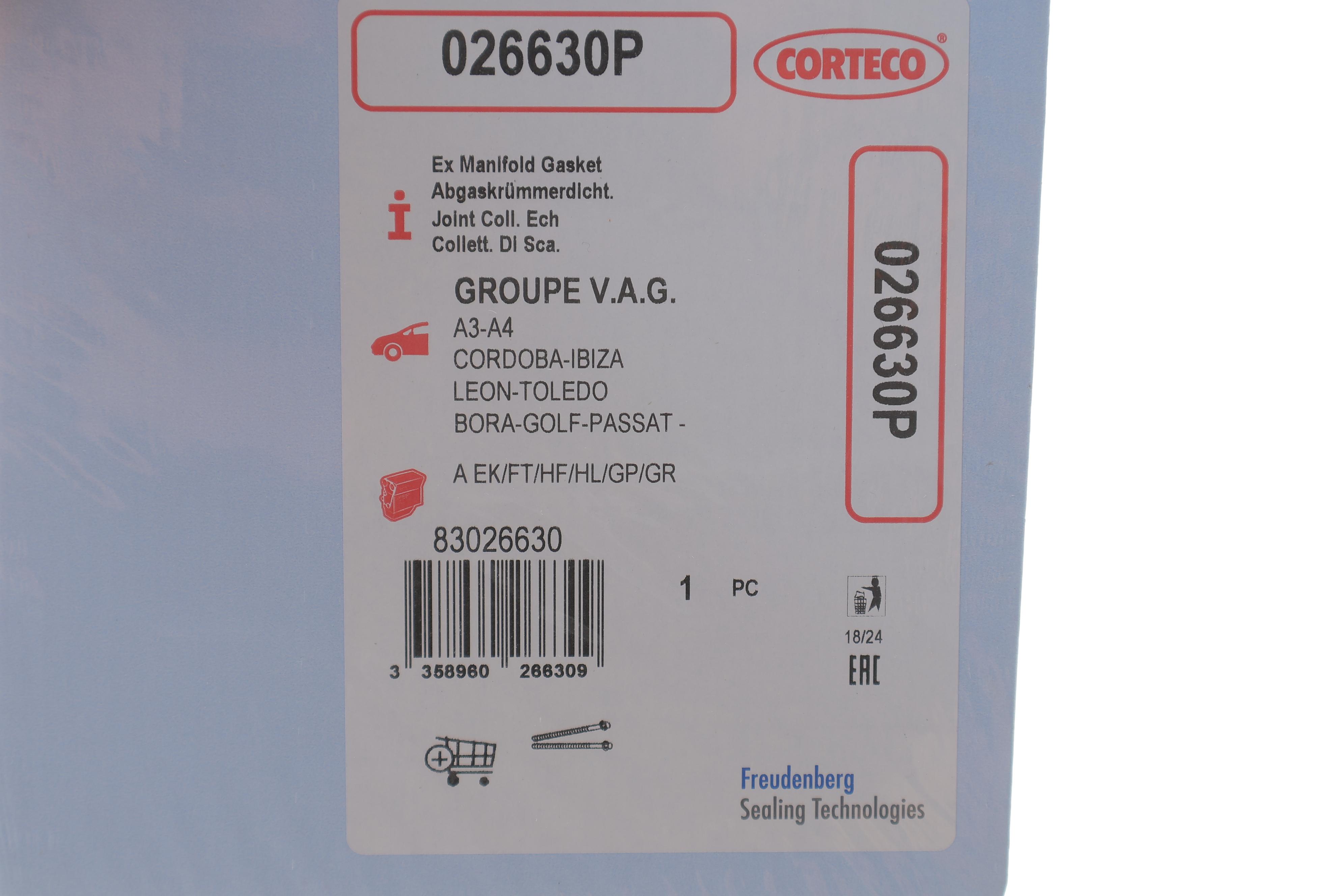 Прокладка колектора випускного VW Passat 1.6-1.9 TDI 88-05