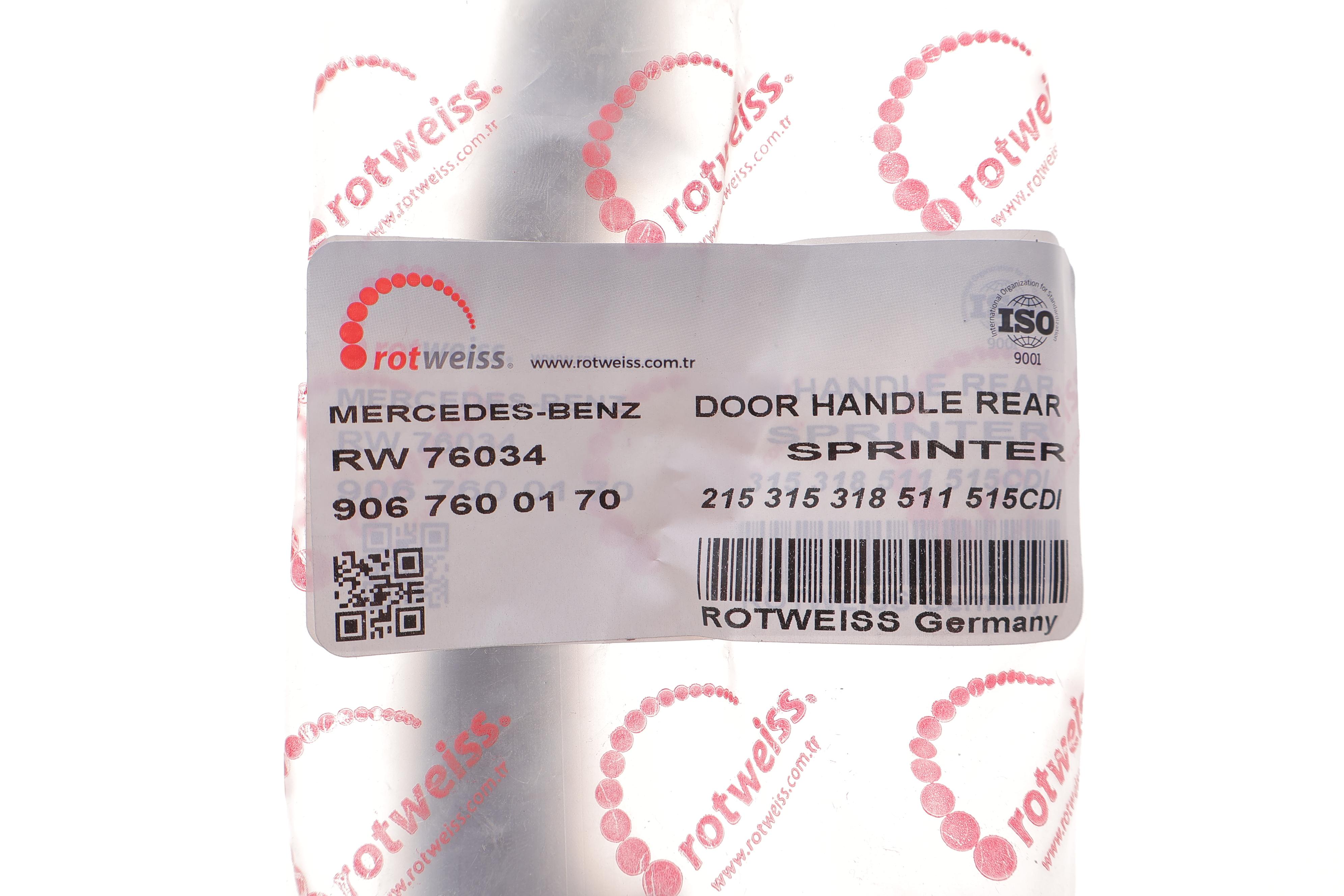 Ручка дверей (бічних і задньої/ззовні) (R) MB Sprinter 906 06- (9067600170)