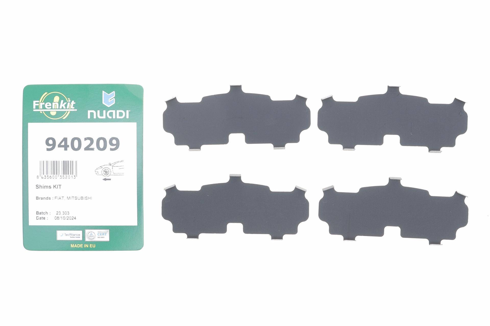 Комплект протискрипних пластин (передніх) Mitsubishi L200 05-/Pajero Sport 08- (Tokico)