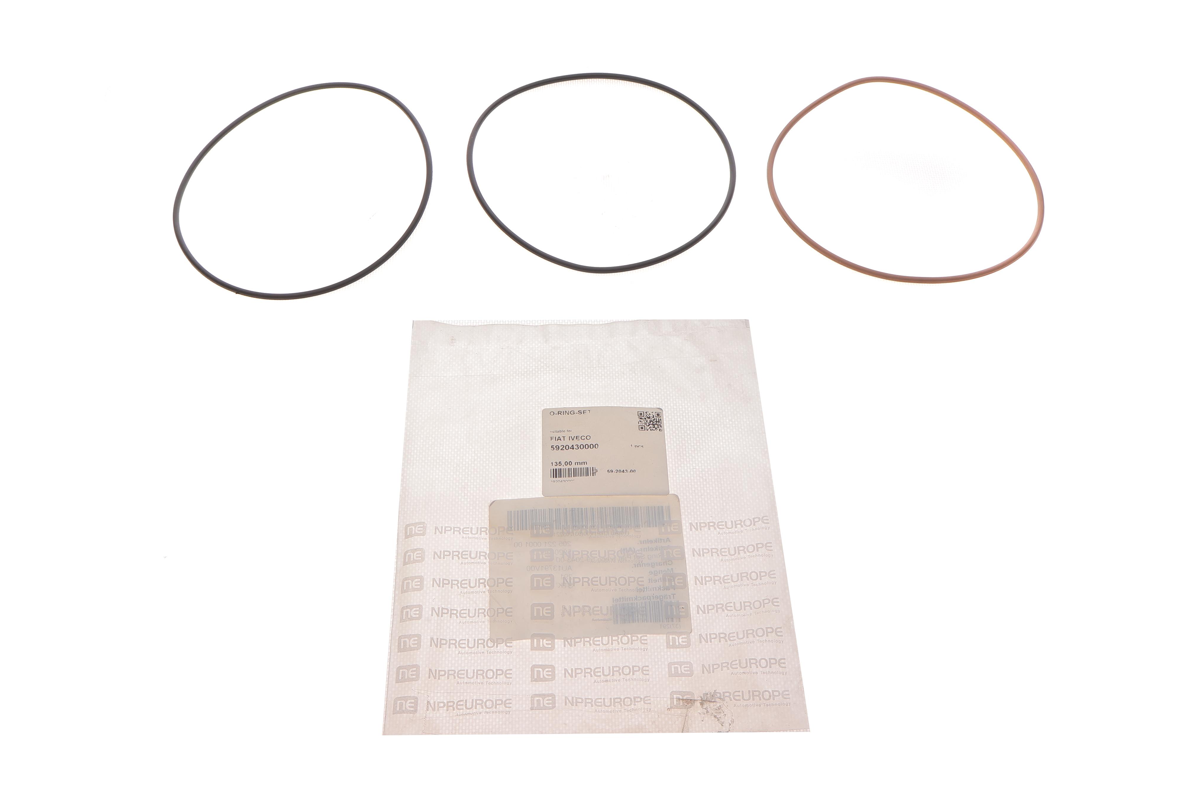 Прокладка гильзы цилиндра уплотнительная Fiat/Iveco (135mm) 3.5x3.5x3.5 (к-кт 3 шт.) = 5920430000