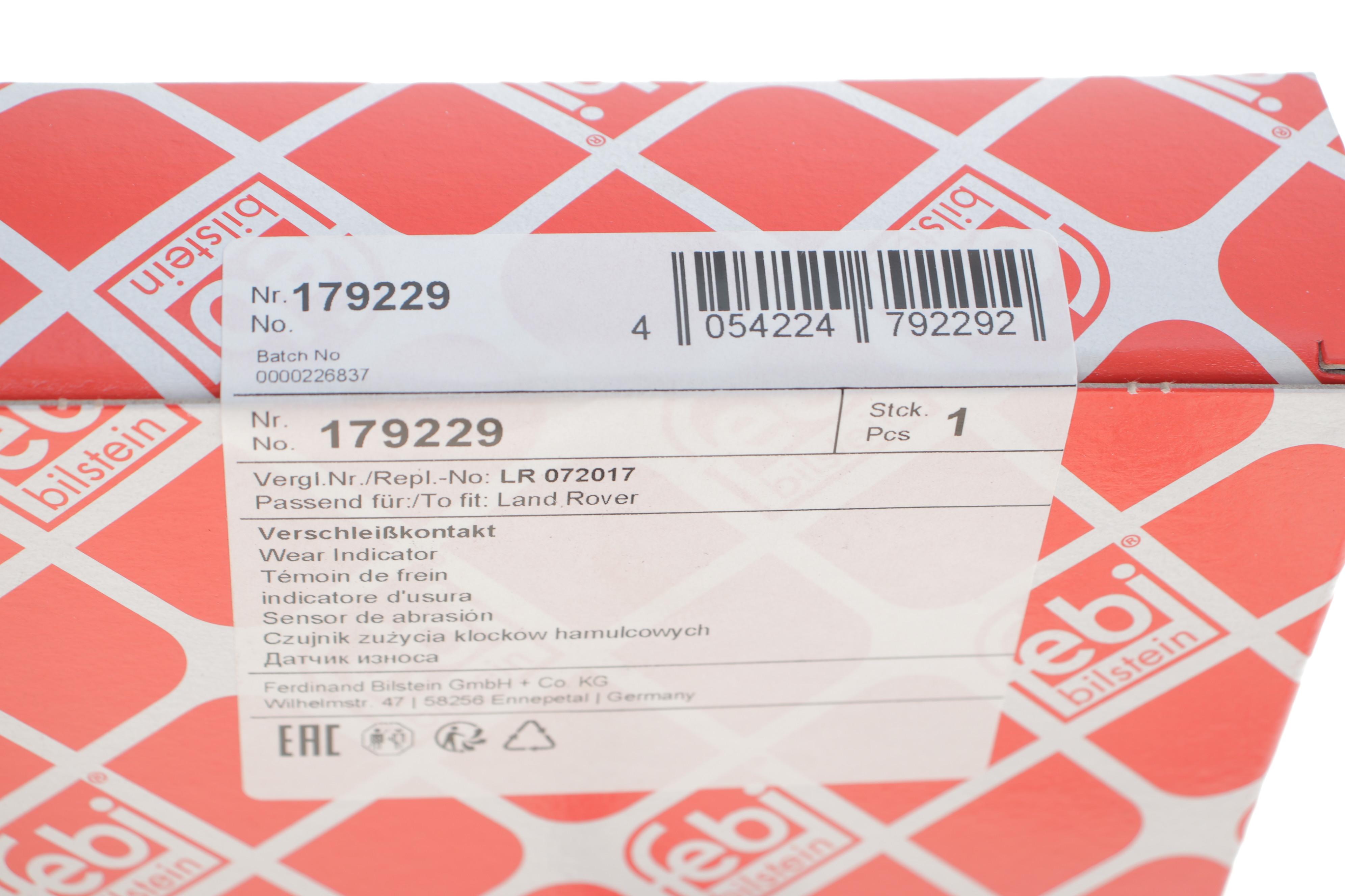 Датчик зносу гальмівних колодок (задніх) Land Rover/Range Rover 2.0/2.0D/2.2TD 15-