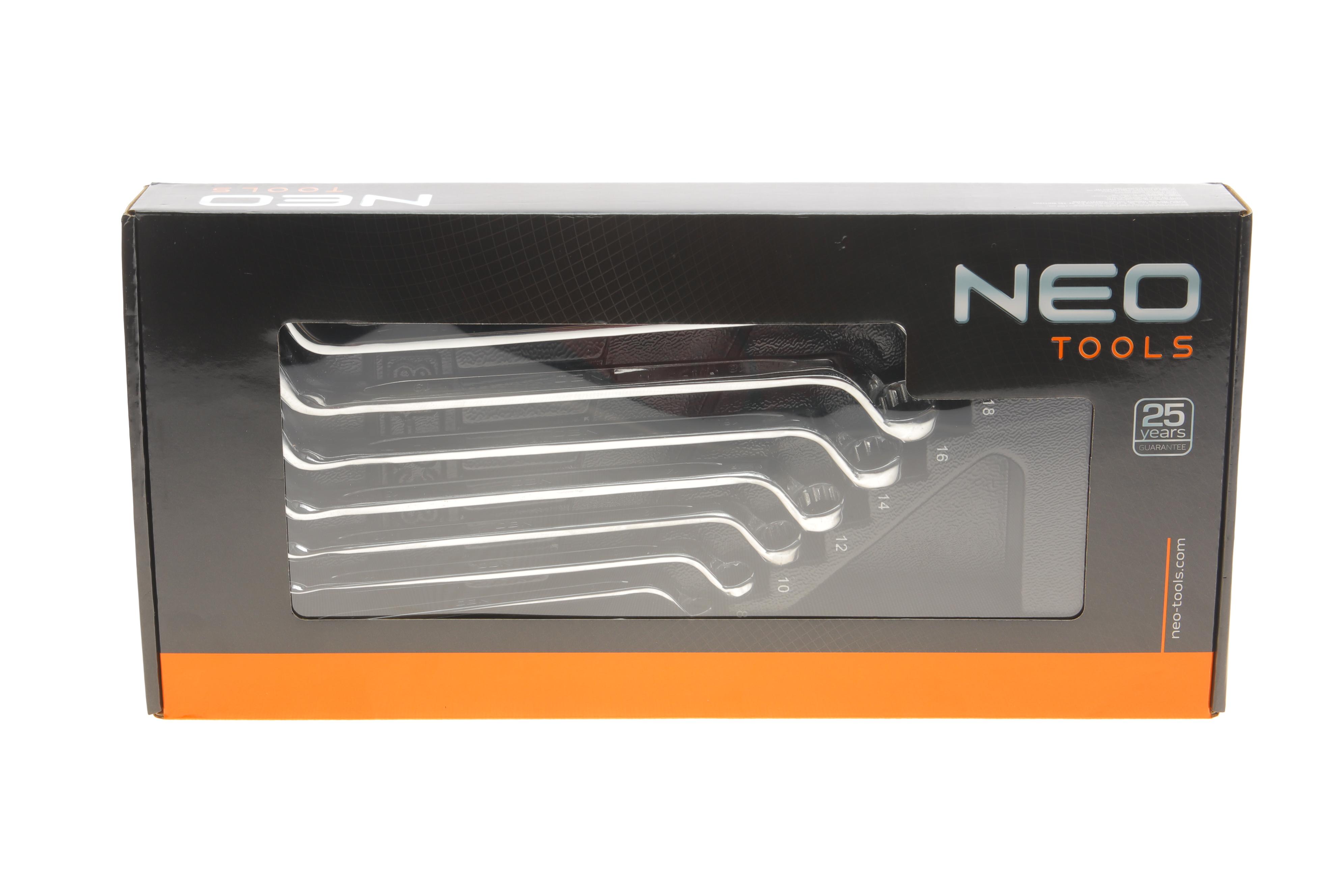 Набір ключів колінчастих 6x7-20х22 мм 45°-75° 8 од.