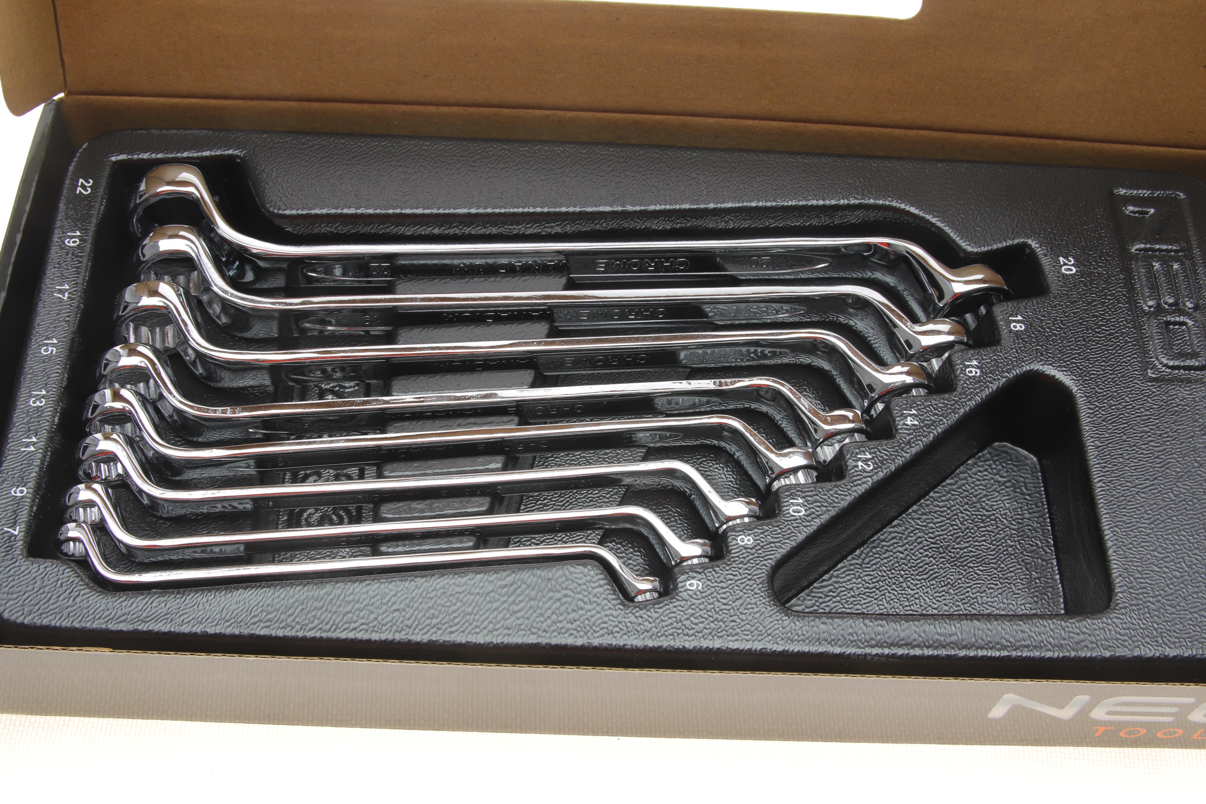 Набір ключів колінчастих 6x7-20х22 мм 45°-75° 8 од.