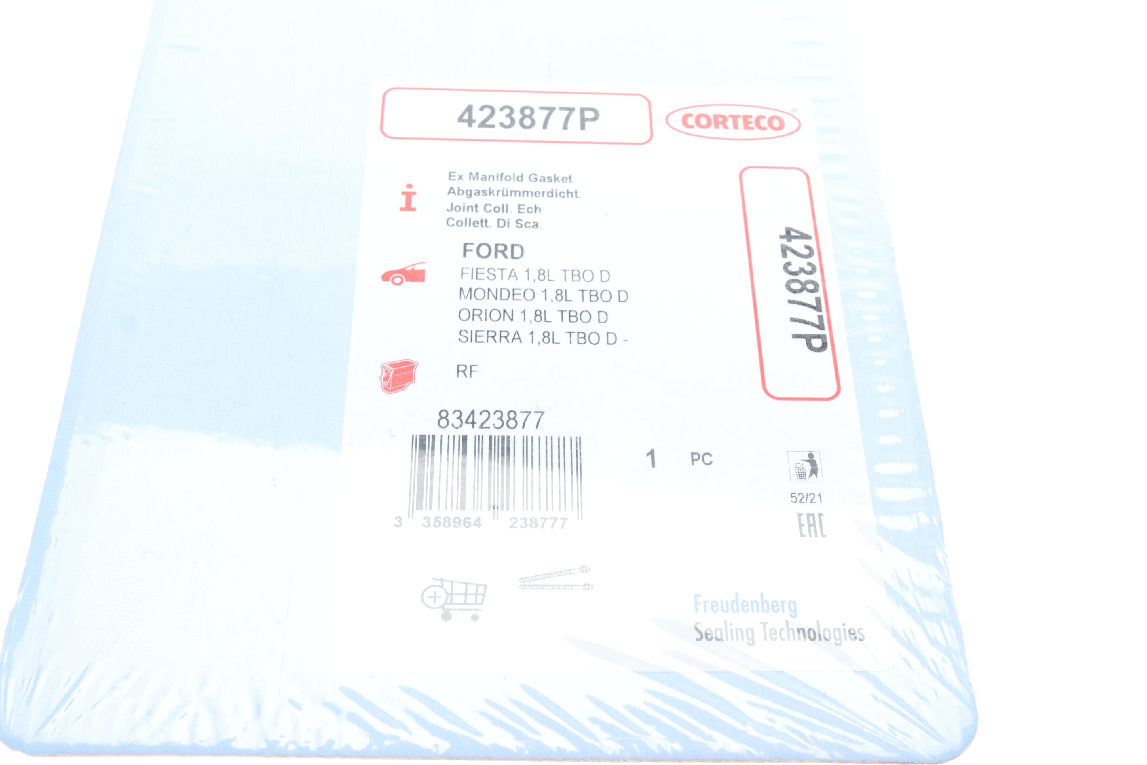 Прокладка колектора випускного Ford Connect 02- (металічна)