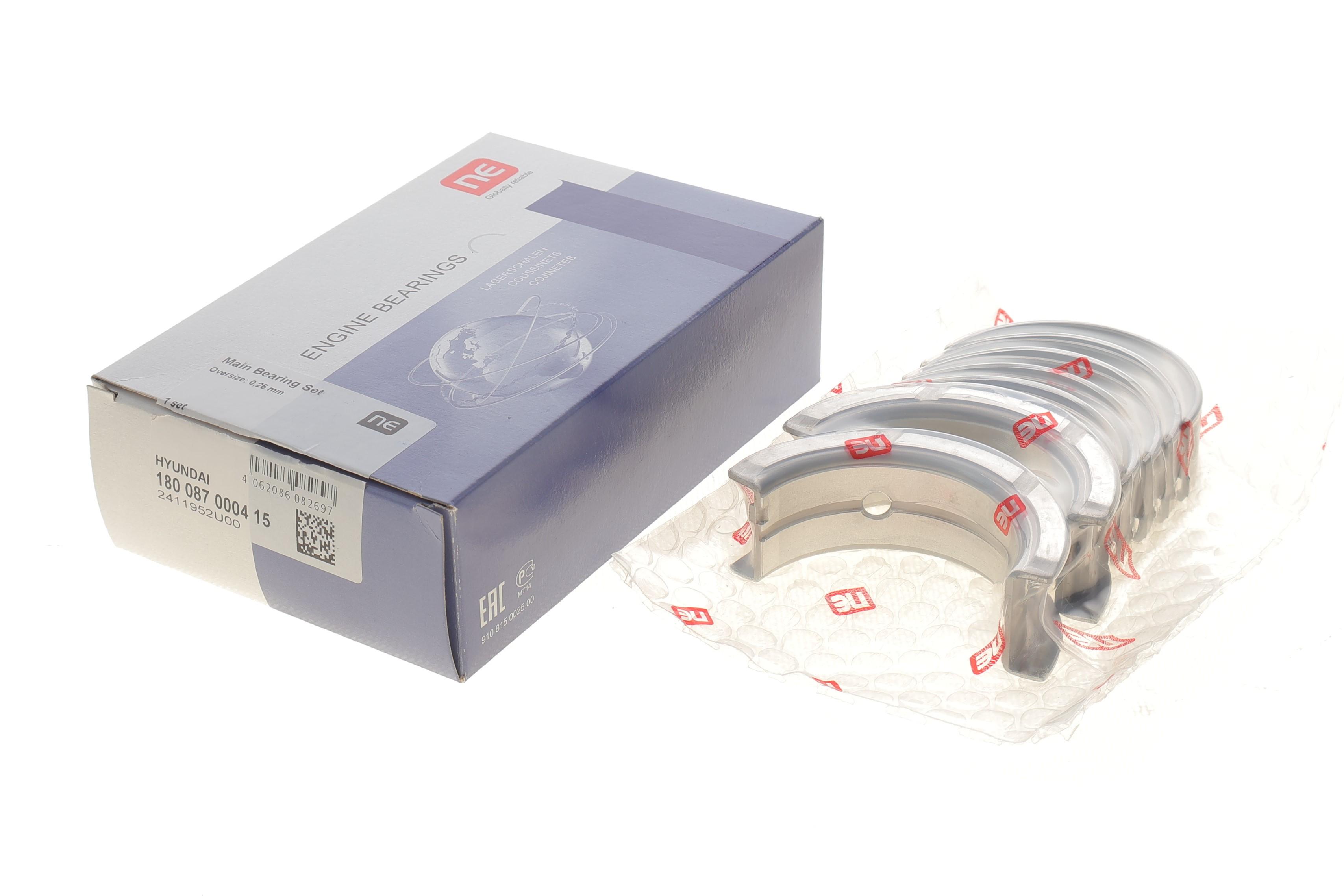 Вкладиші корінні Hyundai Accent/Getz 1.5 CRDi 02-05 (+0.25)