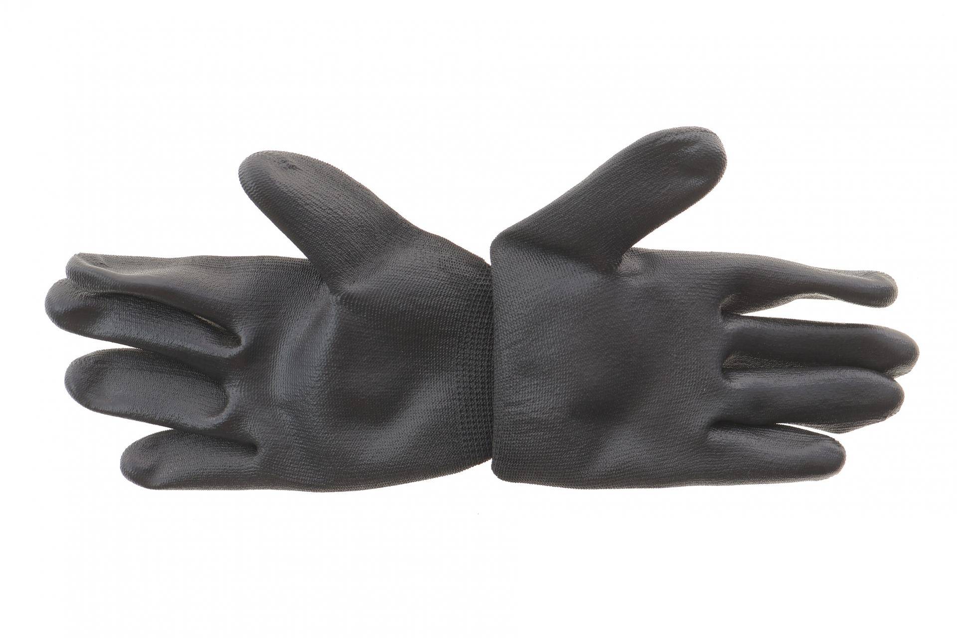 Рукавиці з поліуретановим покриттям (S) Black PU RED LINE