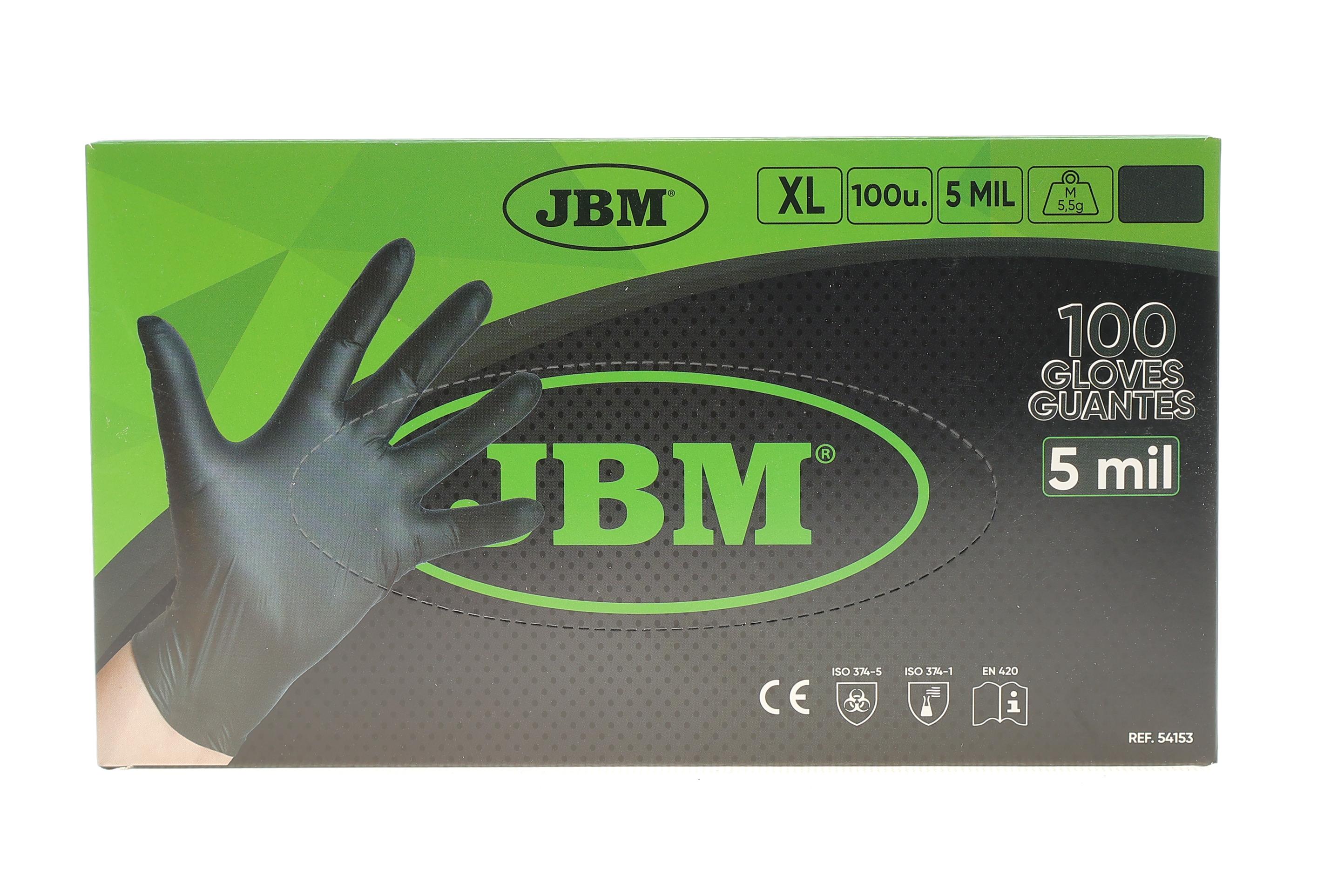 Рукавиці нітрилові (XL) 100 шт. 5 mil (чорні)