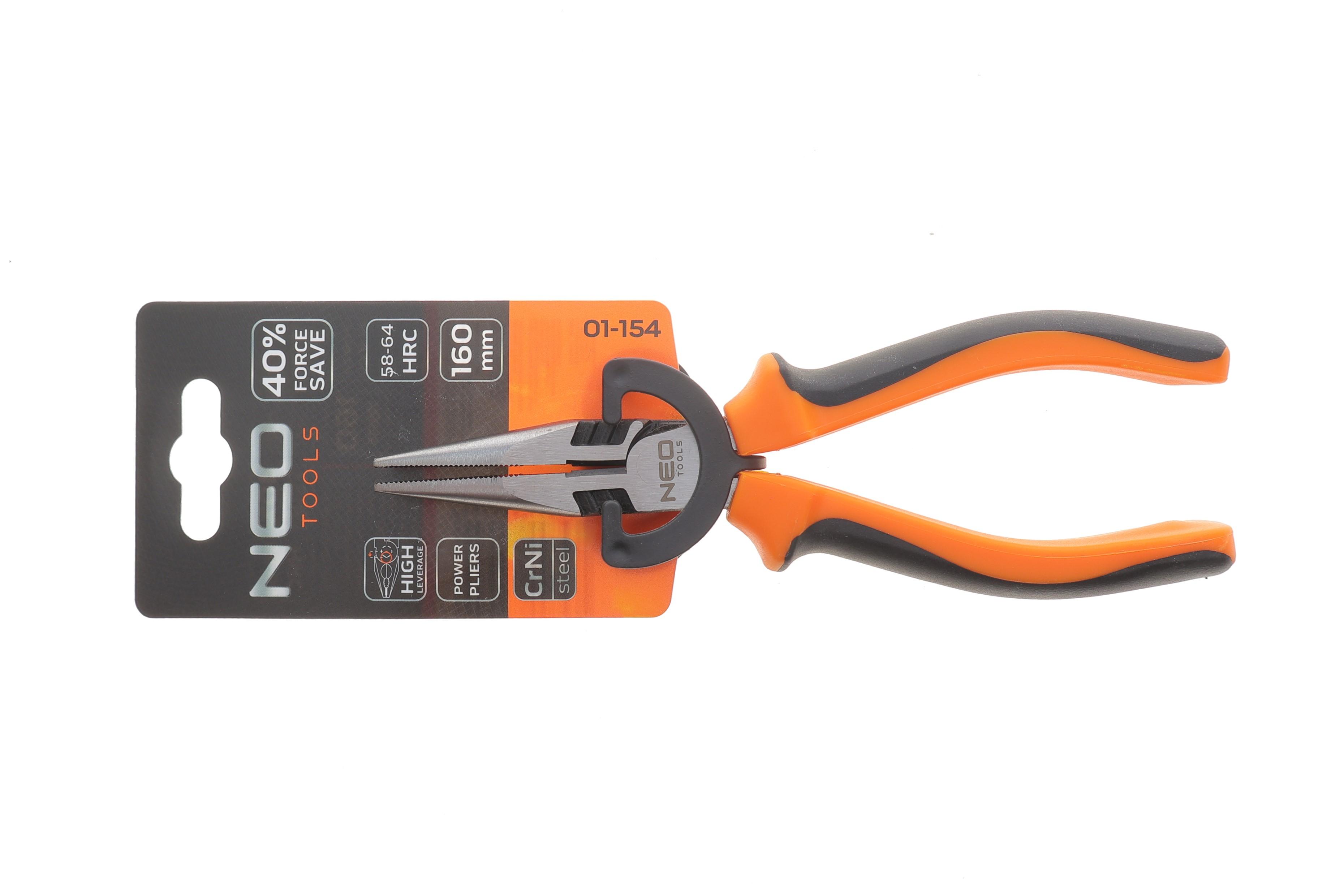 Плоскогубці з подовженими губками 6" 40% FS L-160 мм