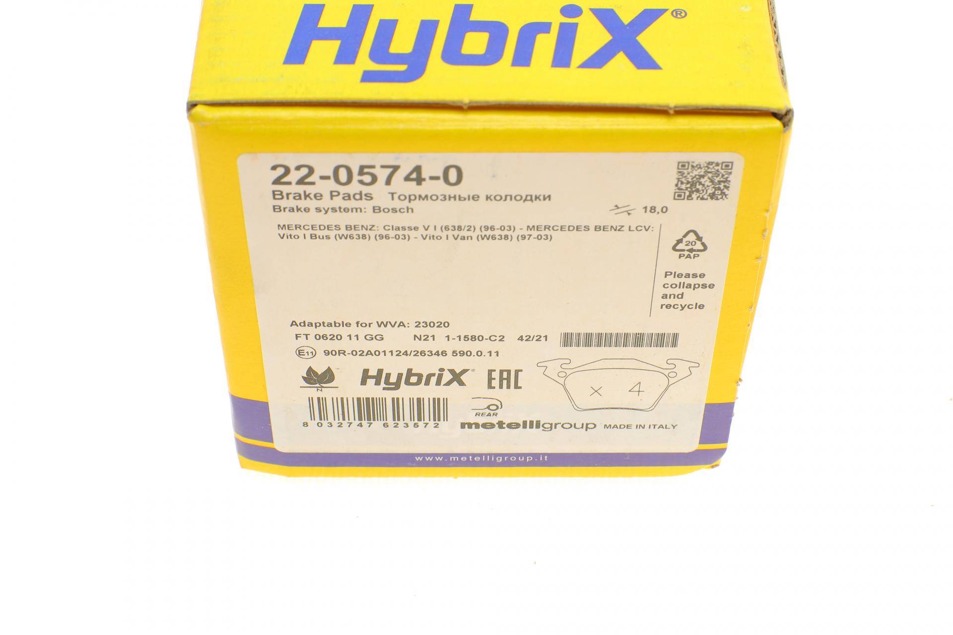 Колодки гальмівні (задні) MB Vito (W638) CDI 96-03