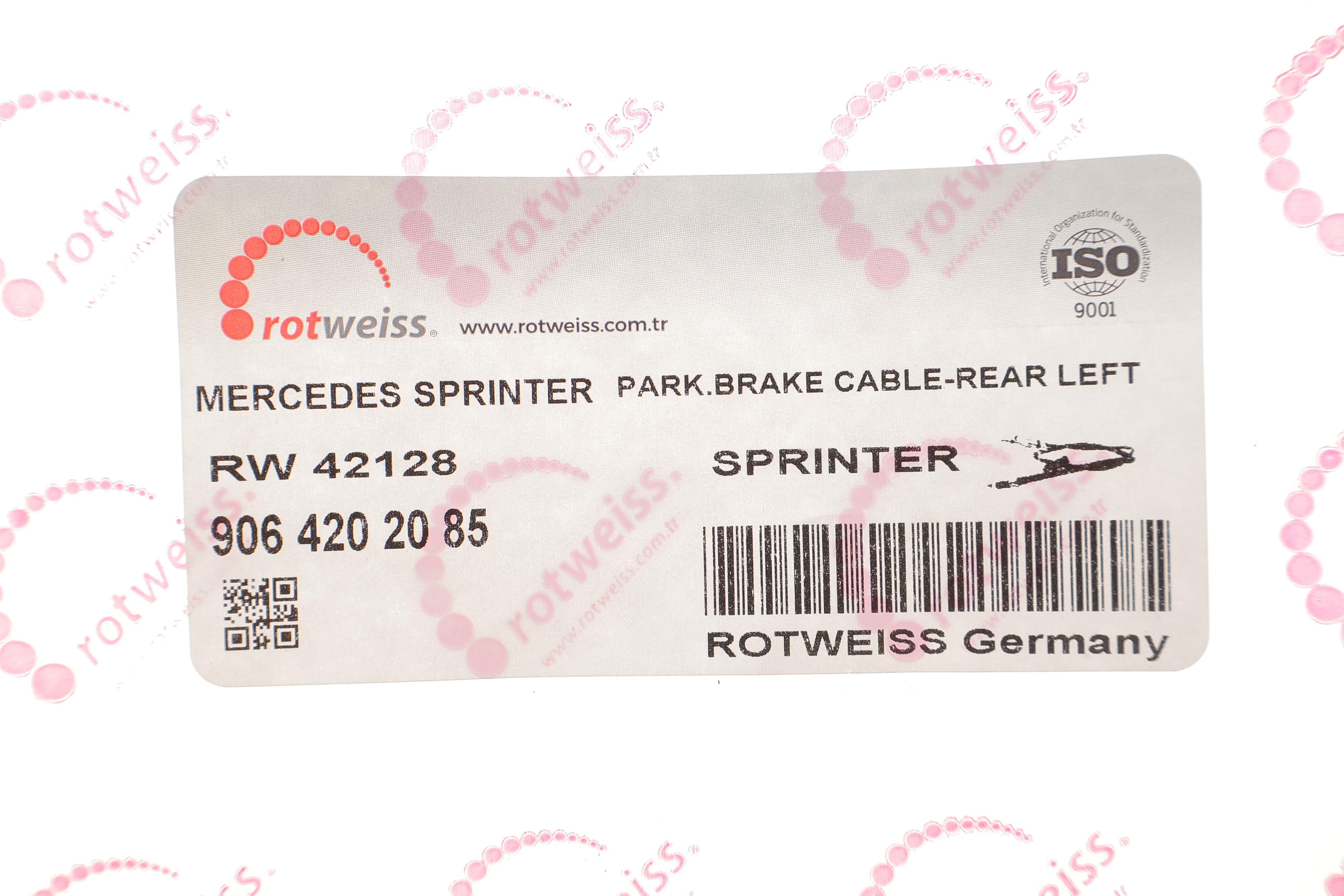 Трос ручника (задній) MB Sprinter 208-319 CDI/VW Crafter 06-